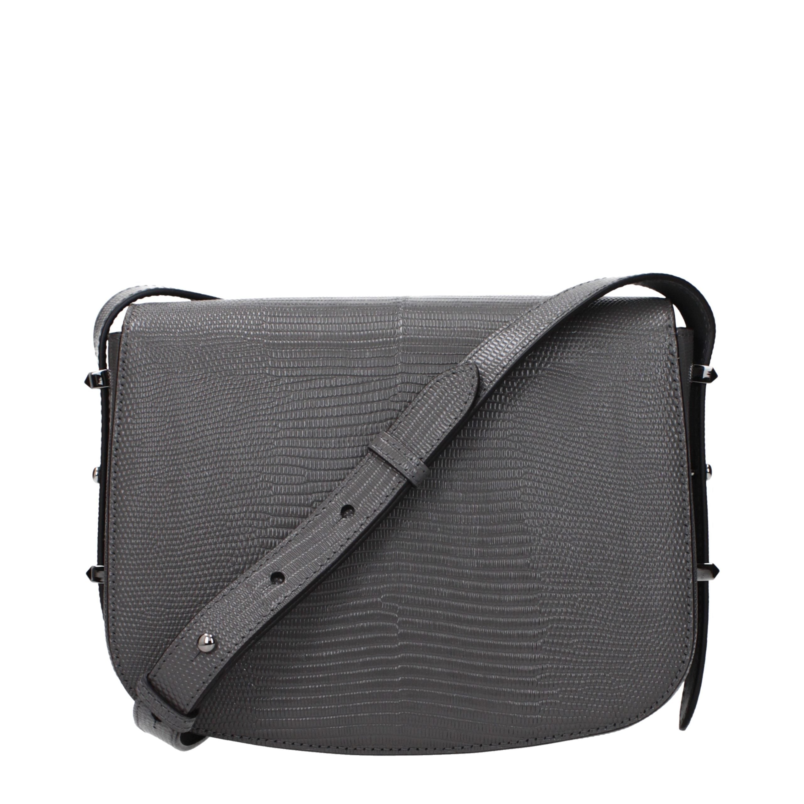Jimmy Choo Gray Leather Crossbody Women's Bag
