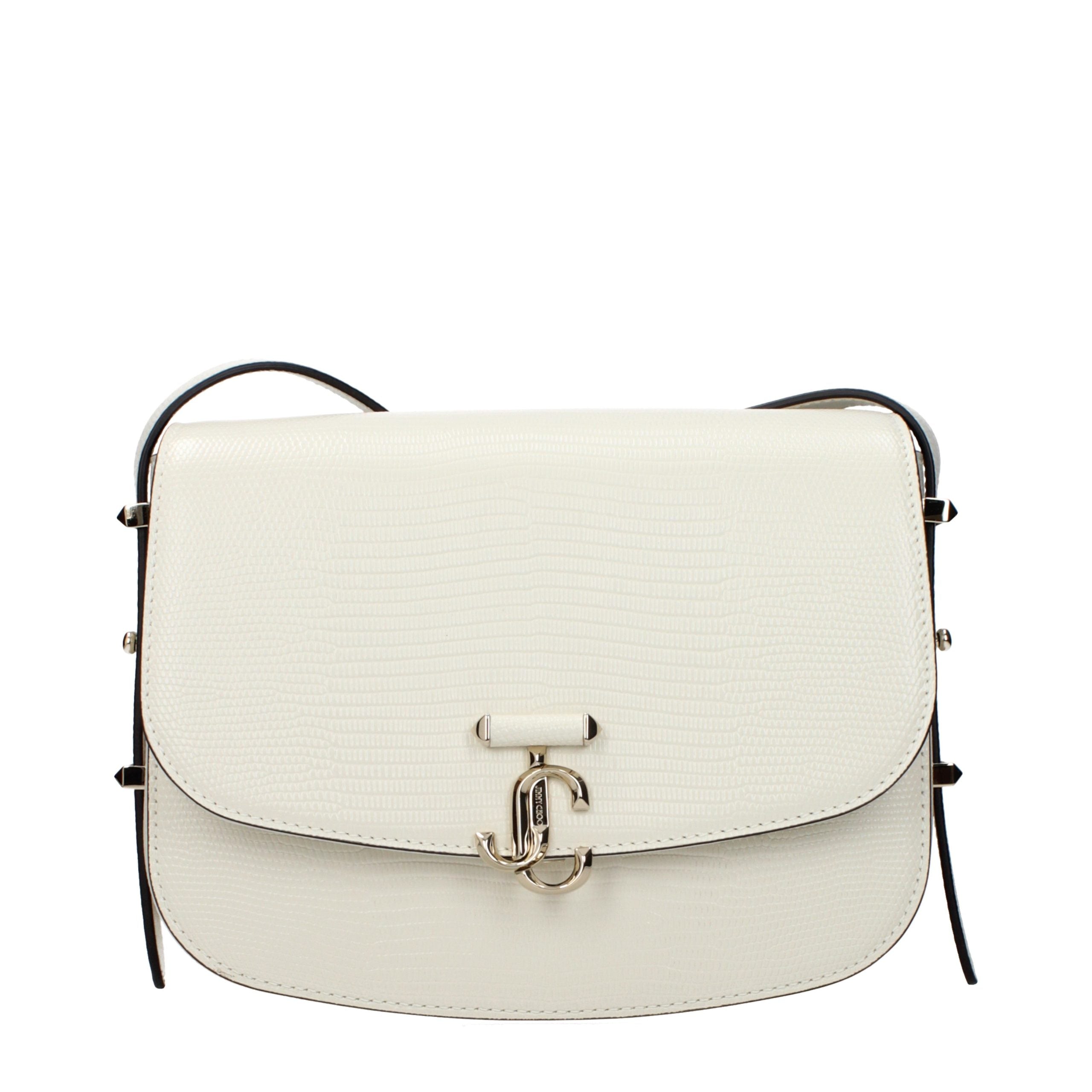 Jimmy Choo White Leather Crossbody Women's Bag