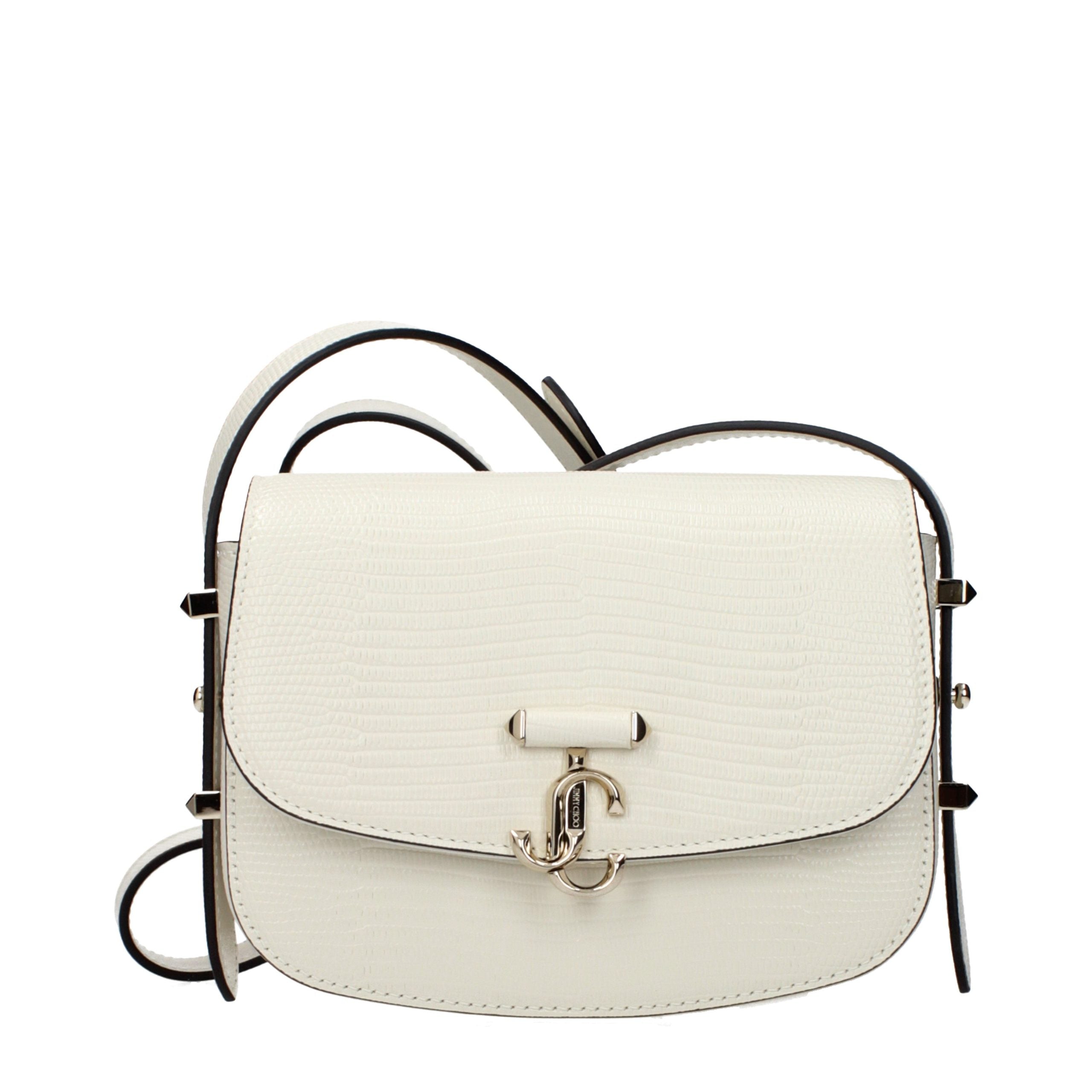 Jimmy Choo White Leather Shoulder Women's Bag