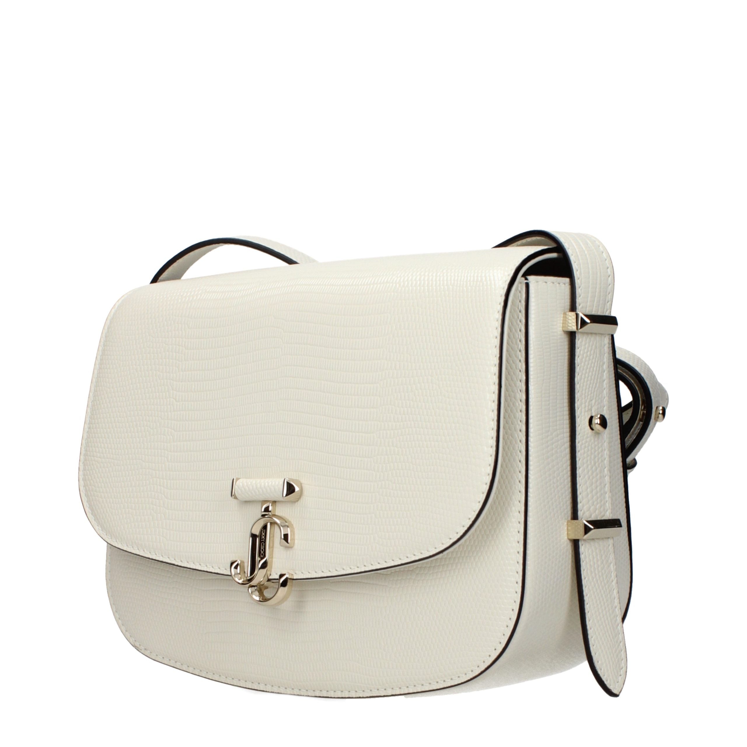 Jimmy Choo White Leather Crossbody Women's Bag