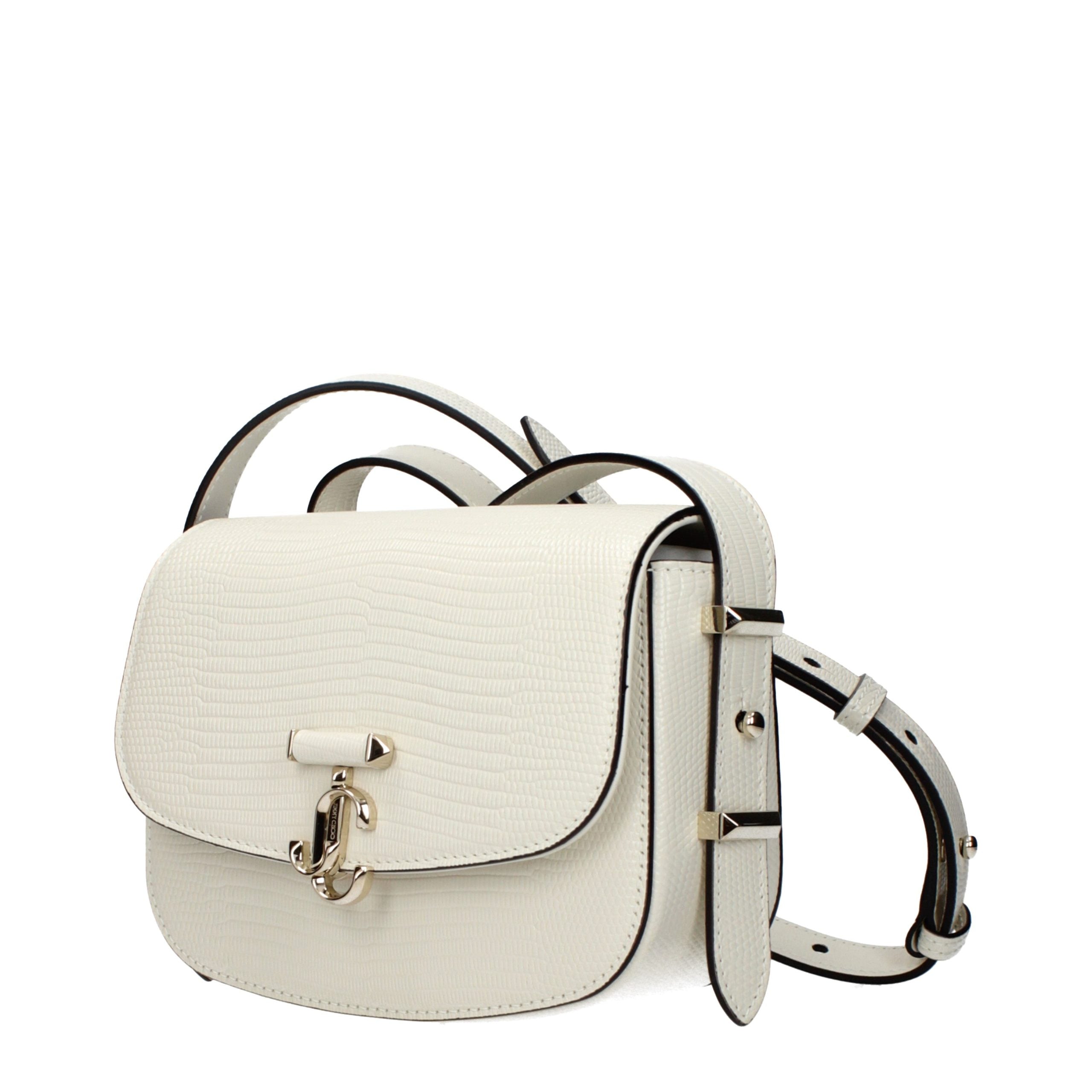Jimmy Choo White Leather Shoulder Women's Bag