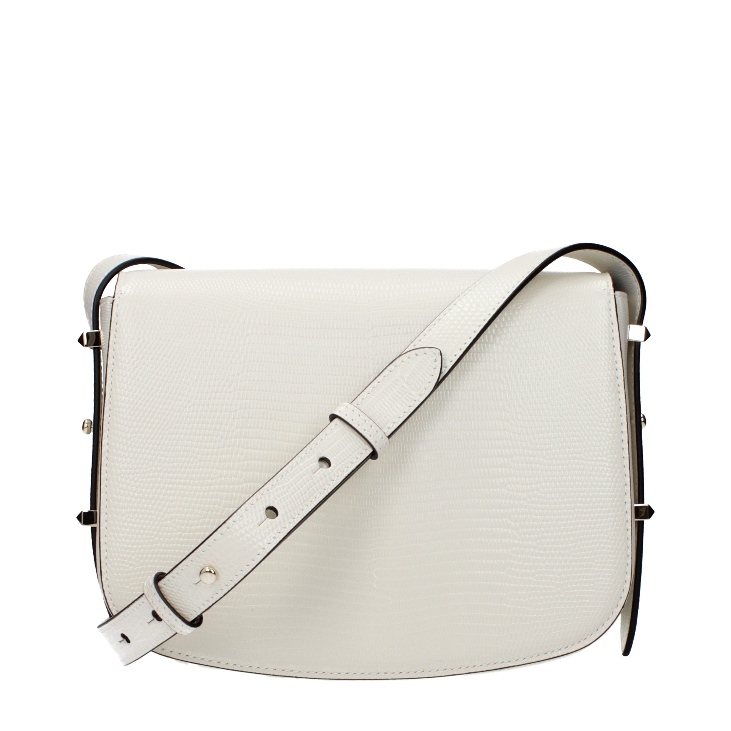Jimmy Choo White Leather Crossbody Women's Bag