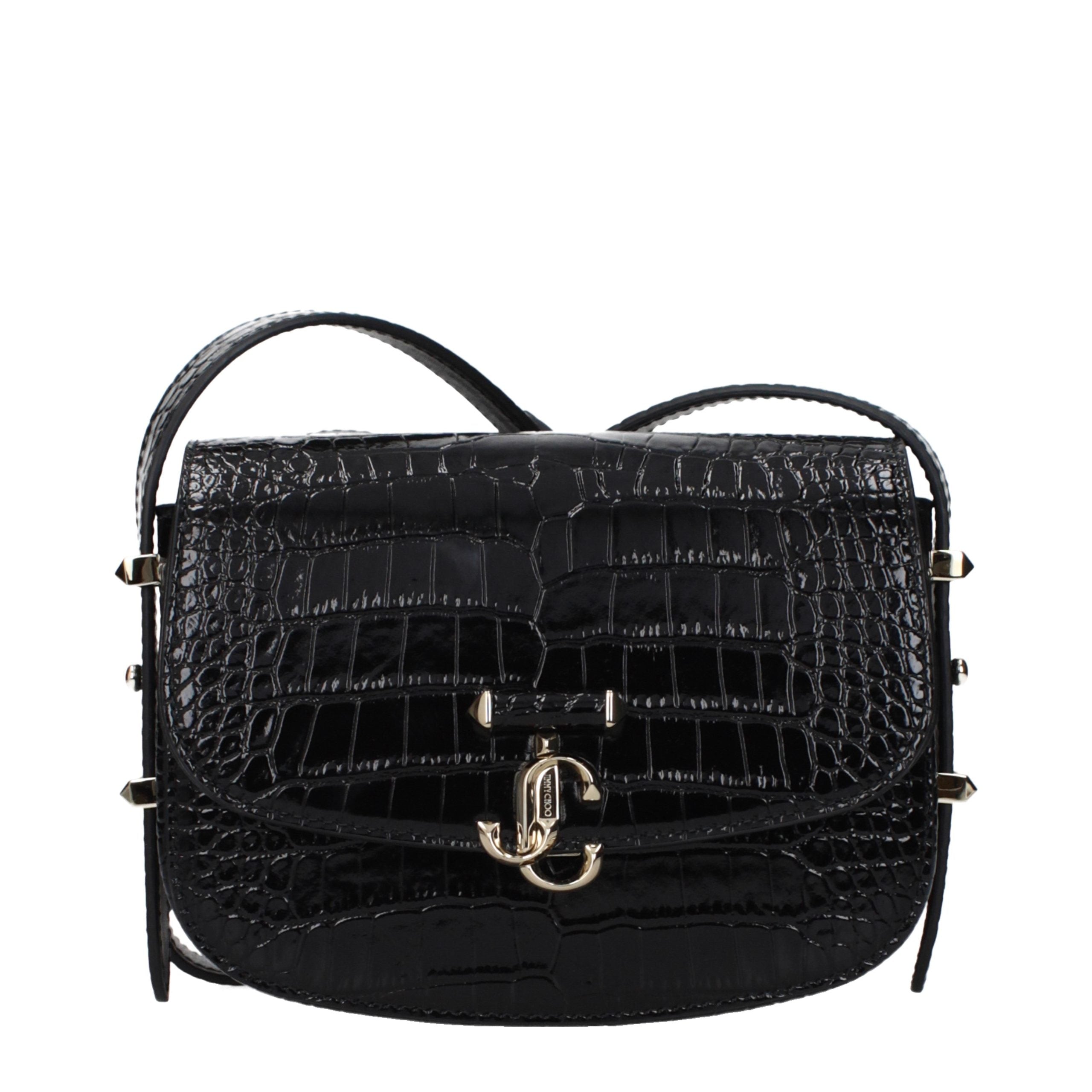 Jimmy Choo Black Leather Crossbody Women's Bag