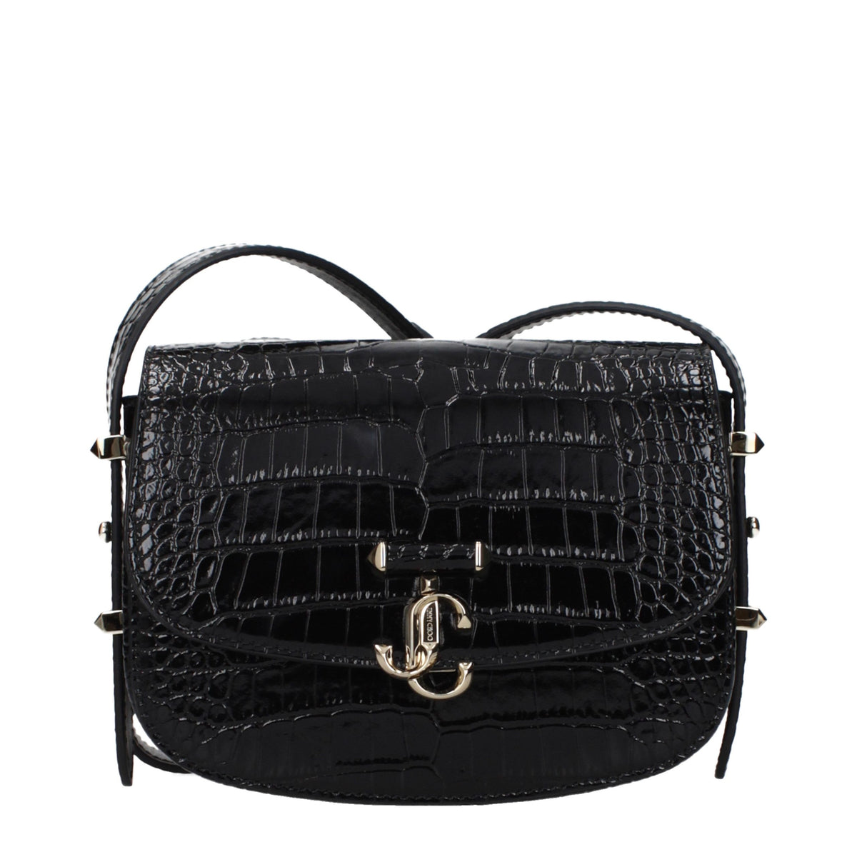 Jimmy Choo Black Leather Crossbody Women's Bag