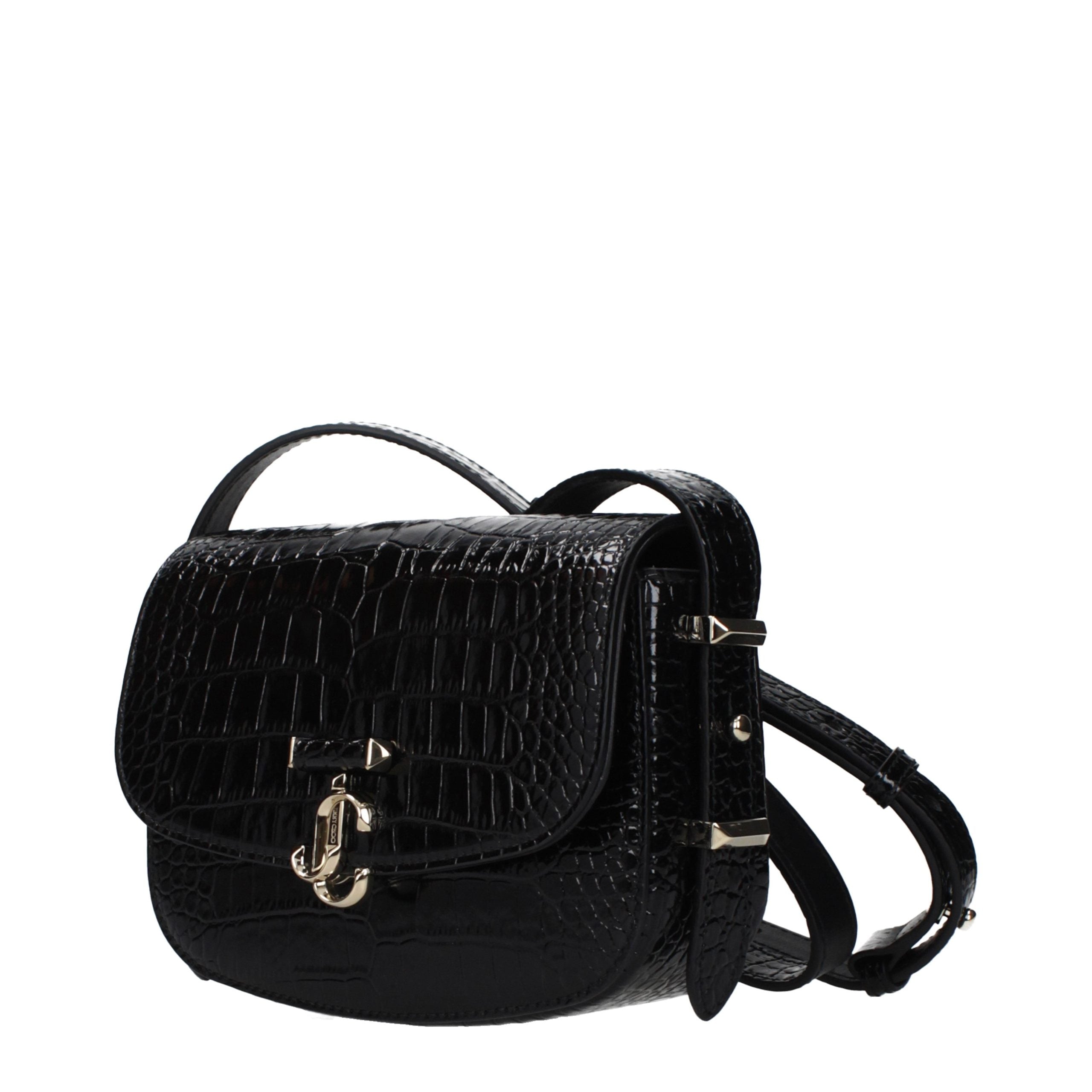 Jimmy Choo Black Leather Crossbody Women's Bag