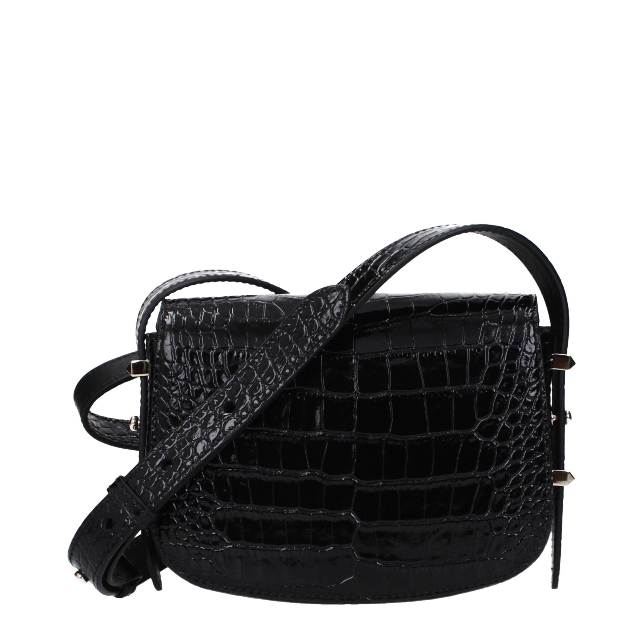 Jimmy Choo Black Leather Crossbody Women's Bag