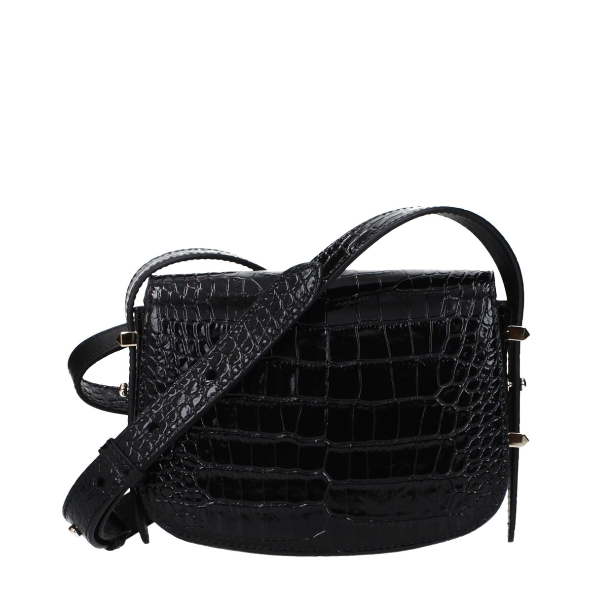 Jimmy Choo Black Leather Crossbody Women's Bag