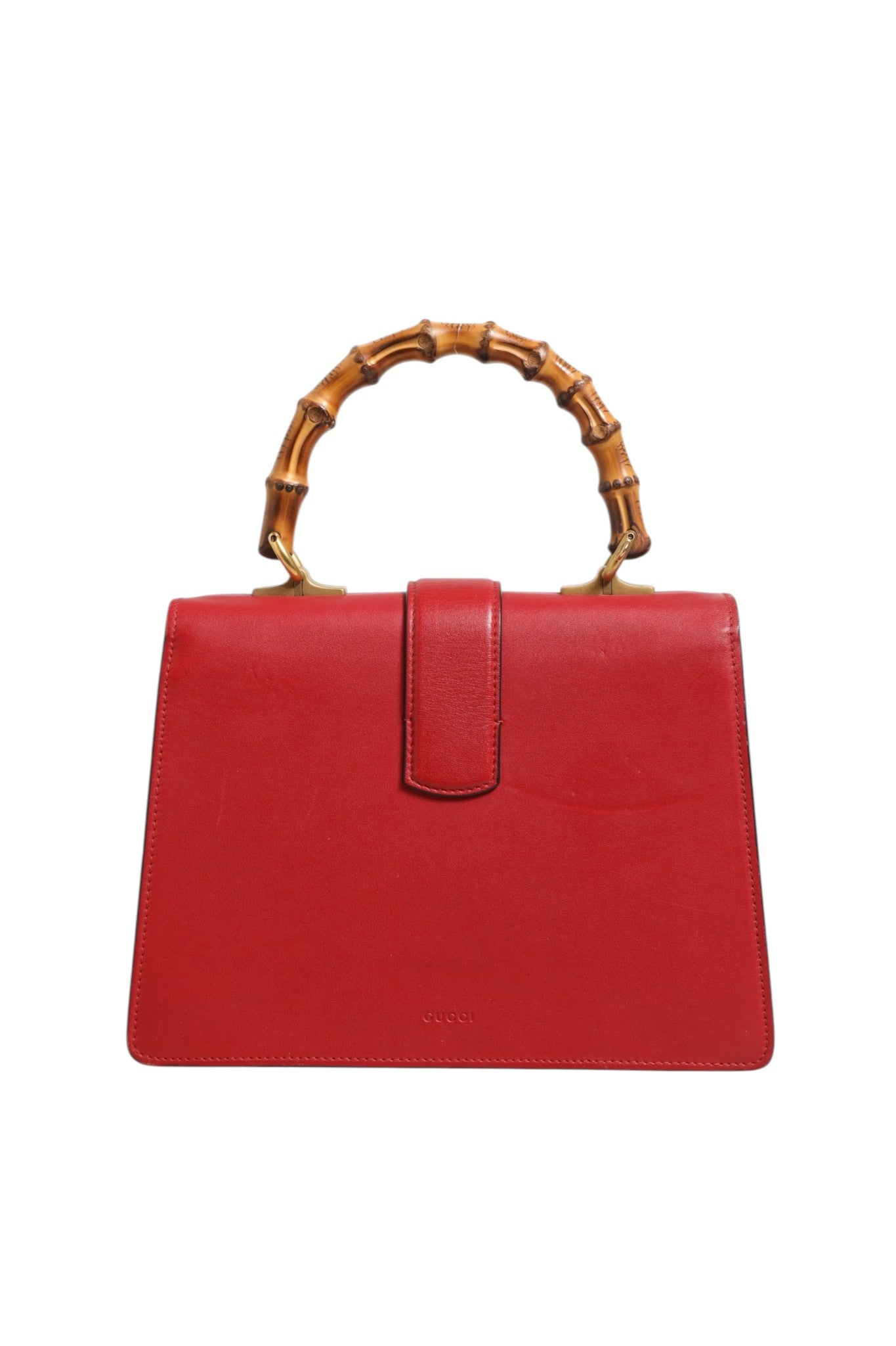 Gucci Dionysus Bamboo Medium Top Handle Bag White Blue Women's Red (Pre-Owned)