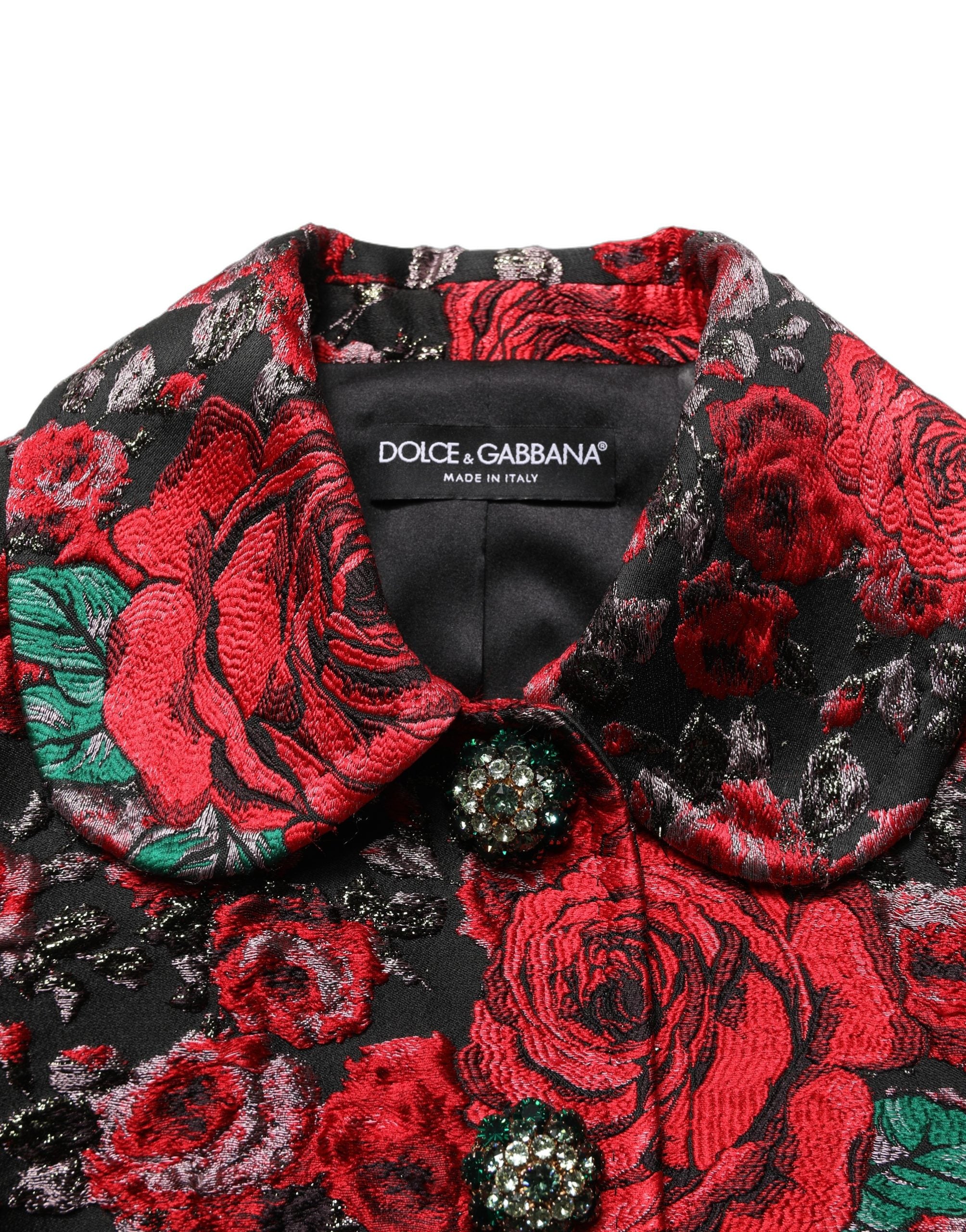 Dolce & Gabbana Multicolor Floral Brocade ButtonBlazer Women's Jacket