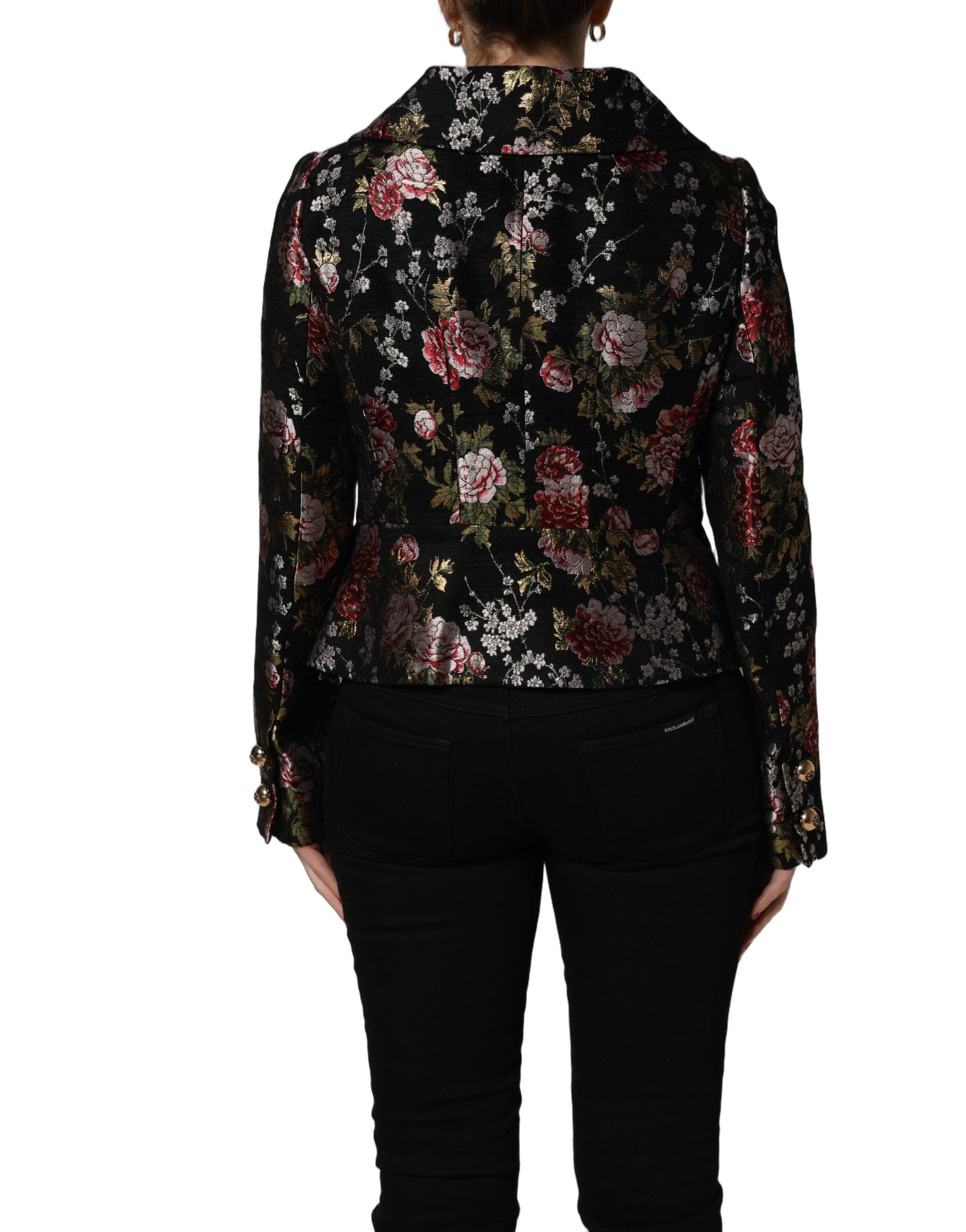 Dolce & Gabbana Multicolor Floral Brocade Blazer Women's Jacket