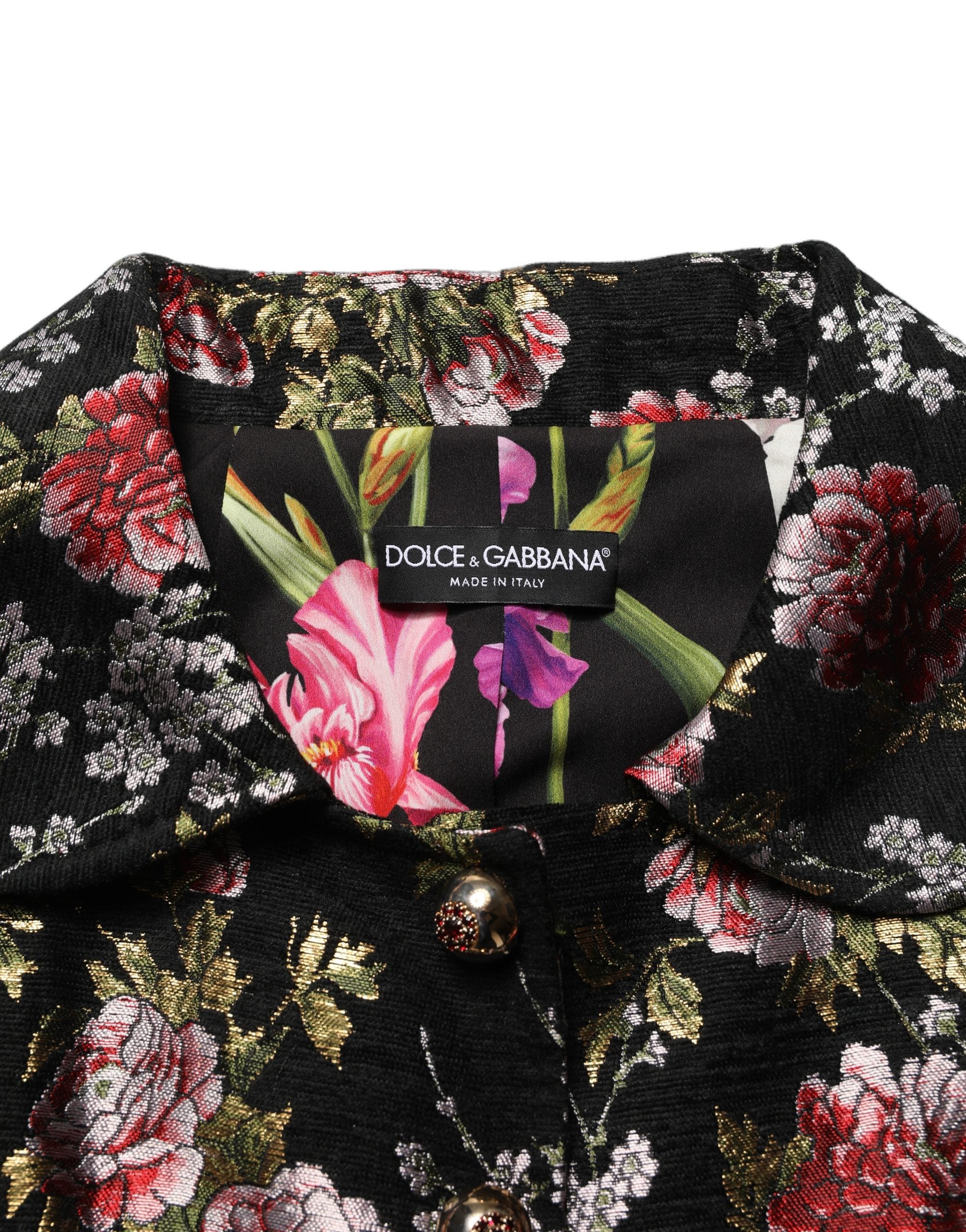 Dolce & Gabbana Multicolor Floral Brocade Blazer Women's Jacket