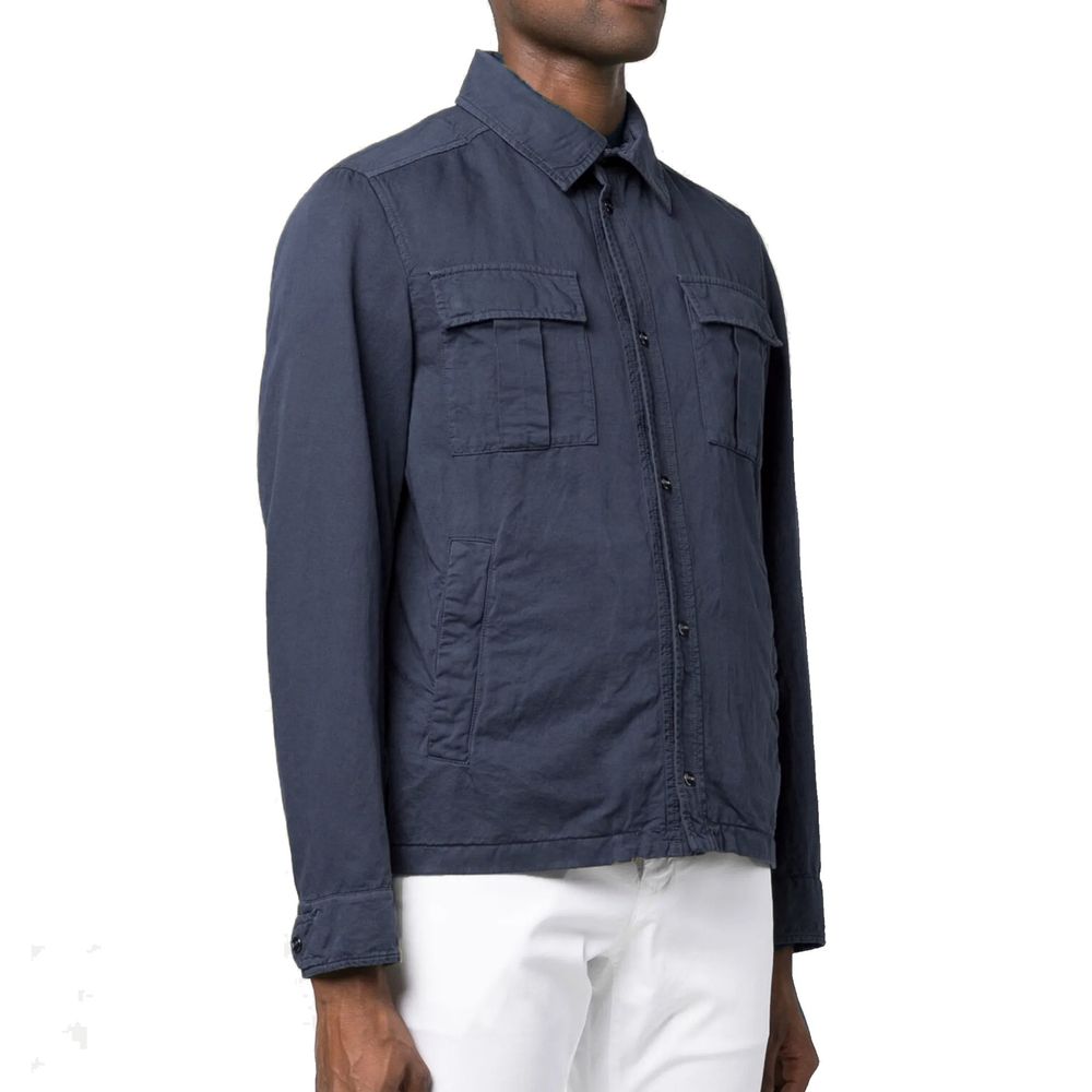 Herno Blue Cotton Men's Jacket