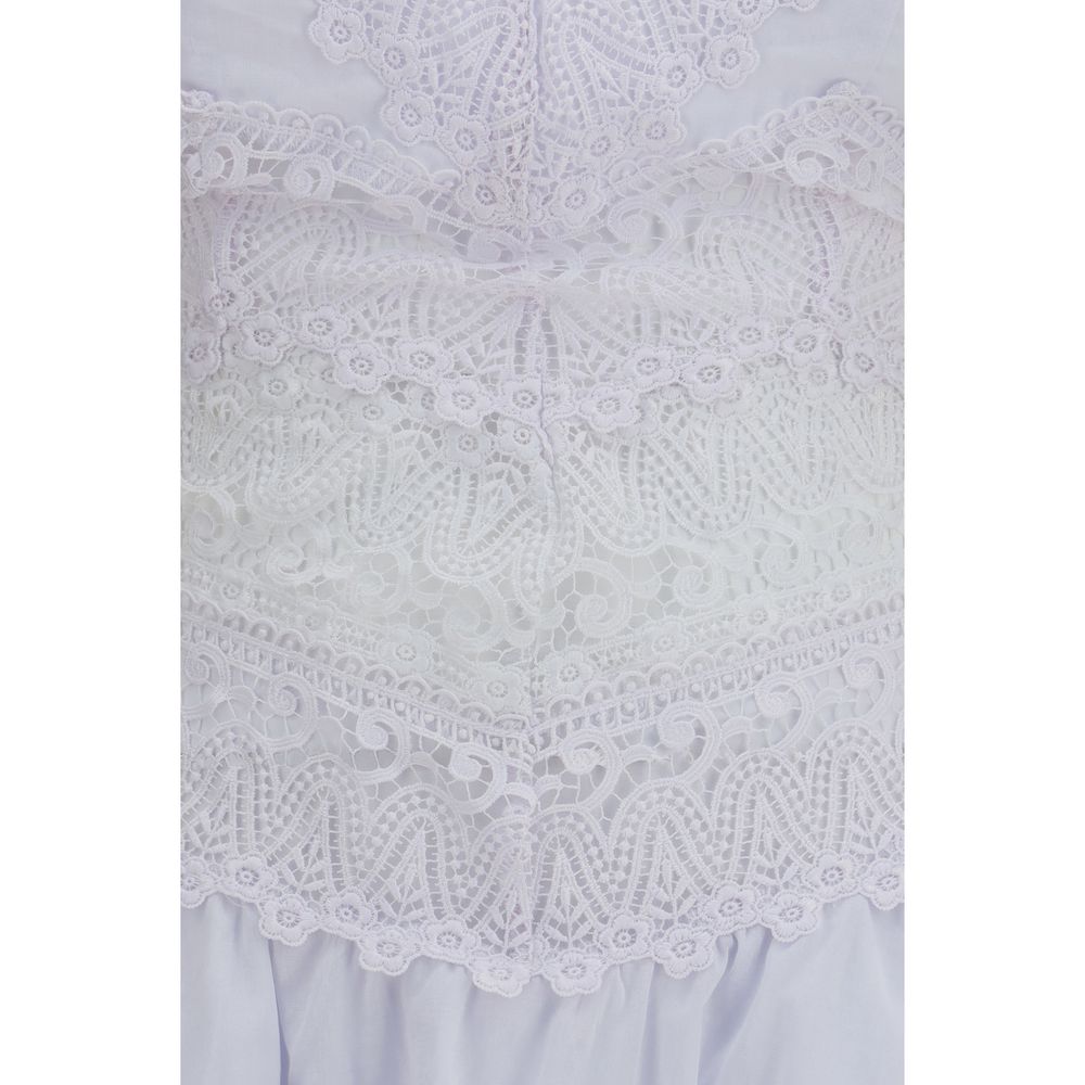 Charo Ruiz White Cotton Casual Women's Dress