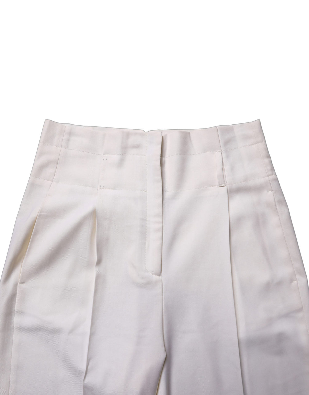 Peserico White Skinny High Waist Chino Cropped Trouser Women's Pants (Pre-Owned)