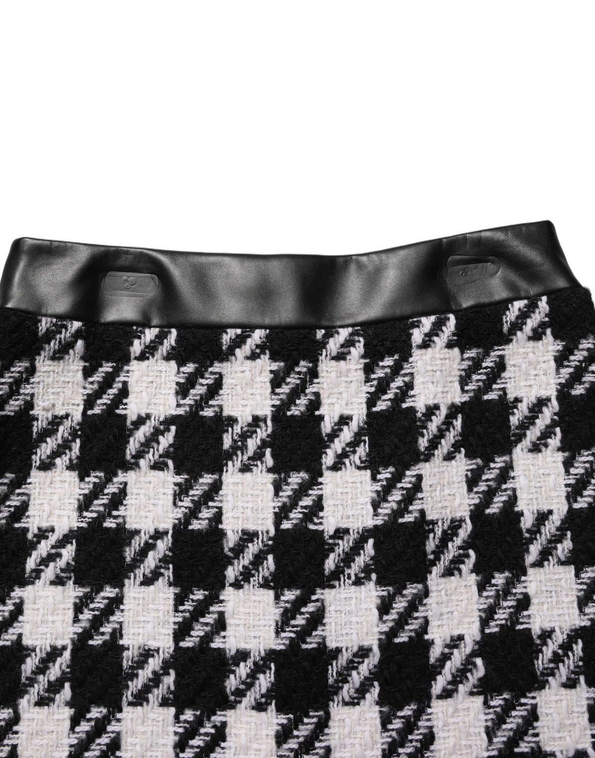 Dolce & Gabbana Black White Tweed Houndstooth Mini Women's Skirt