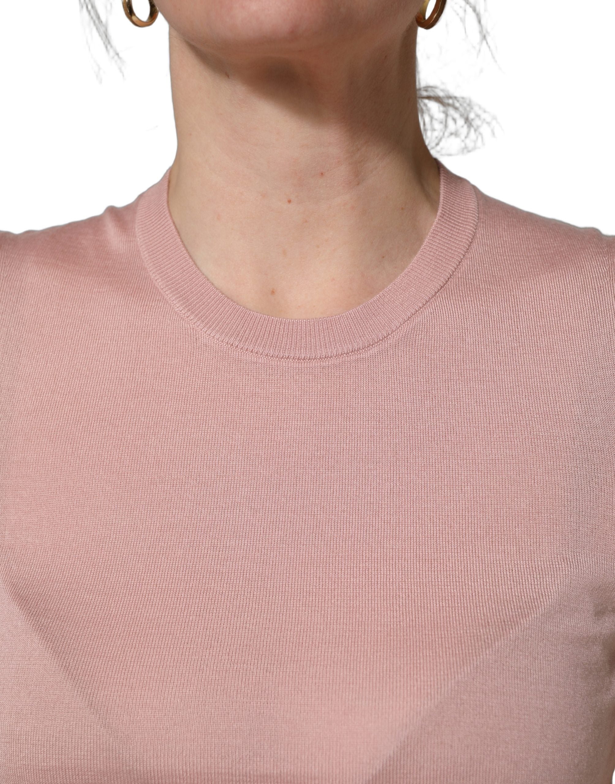 Dolce & Gabbana Pink Sleeveless Cashmere Knitted Tank Women's Top