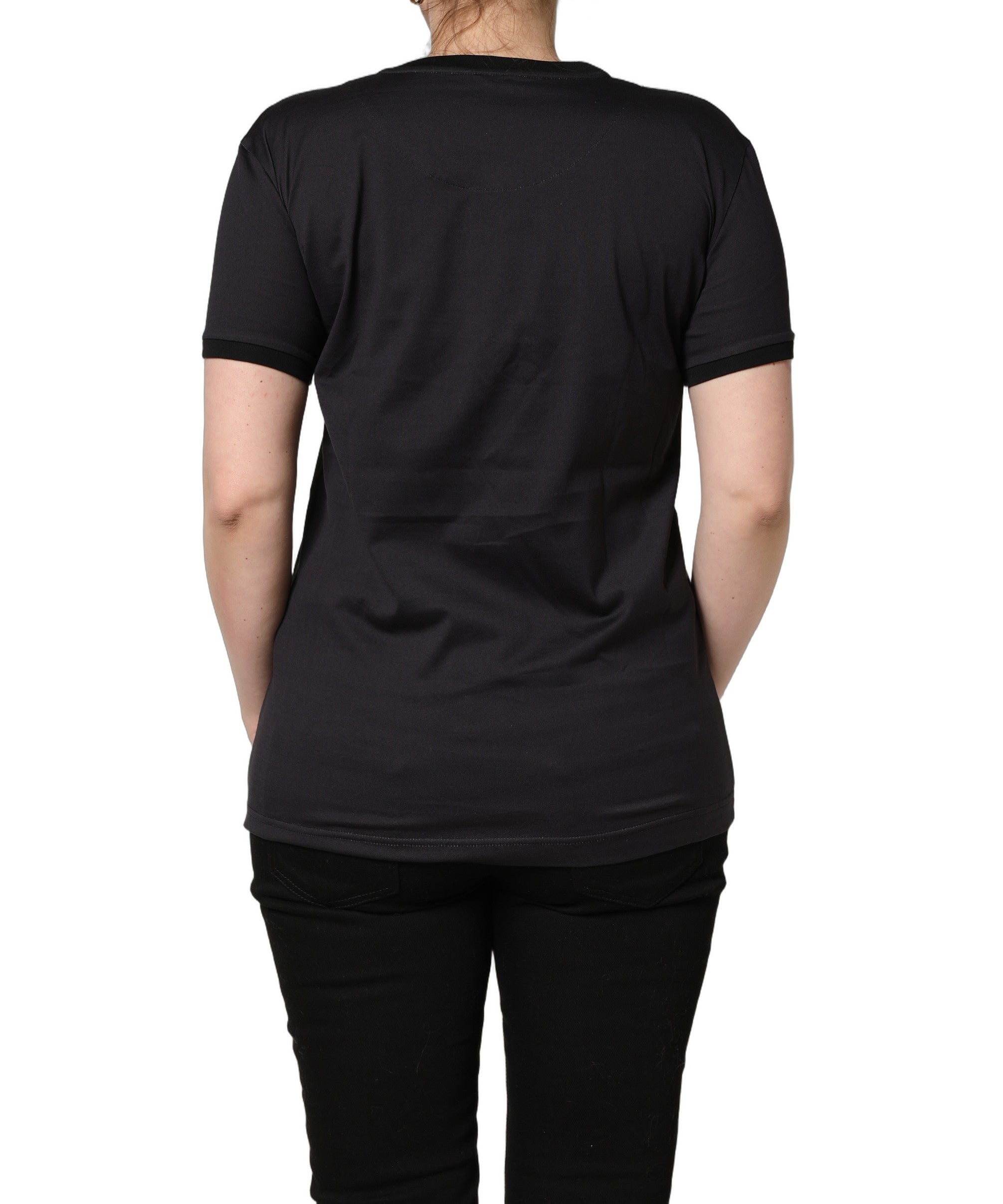 Dolce & Gabbana Black #IAMACHRISTMASTREE Print Cotton Women's T-shirt
