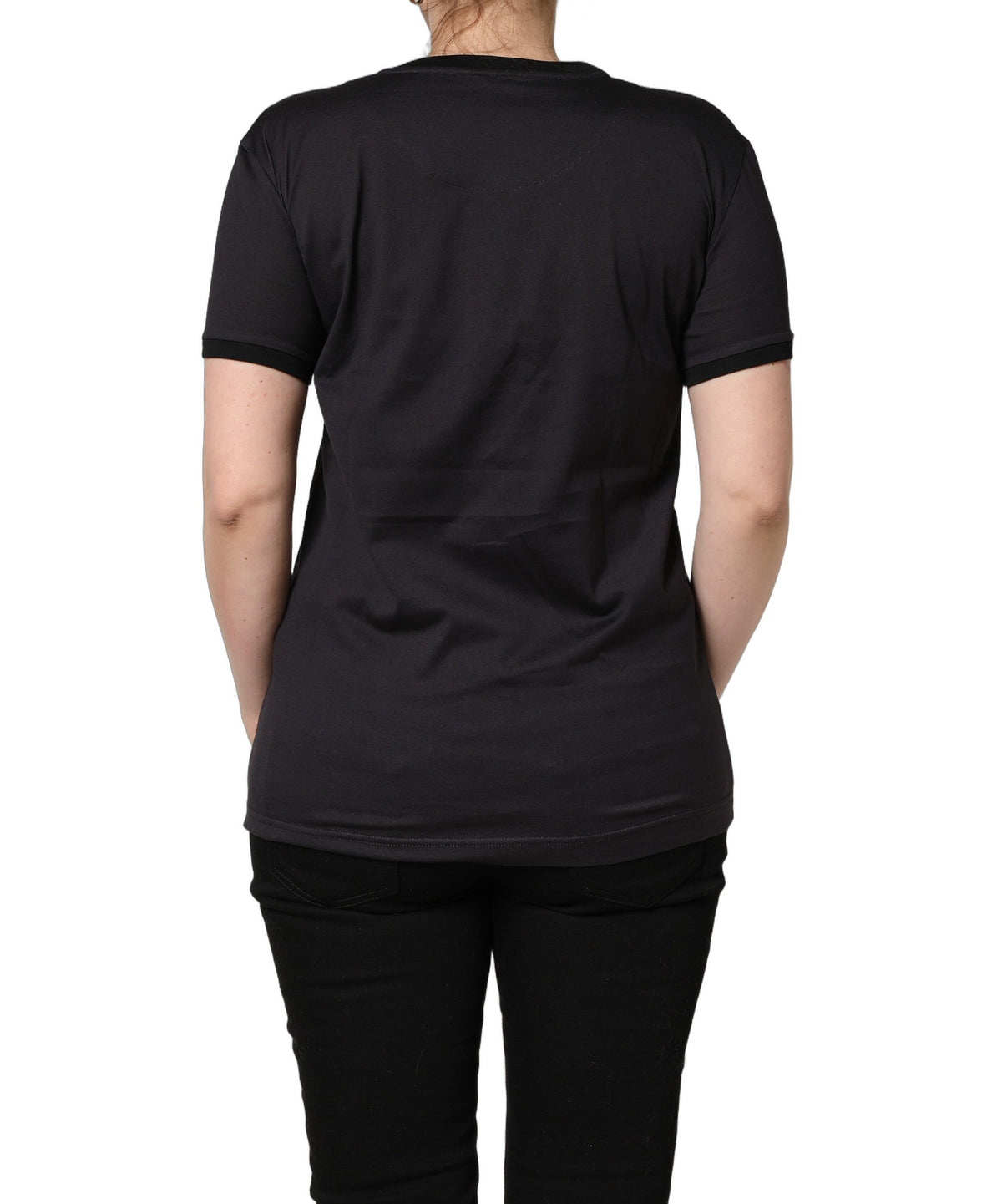 Dolce & Gabbana Black #IAMACHRISTMASTREE Print Cotton Women's T-shirt