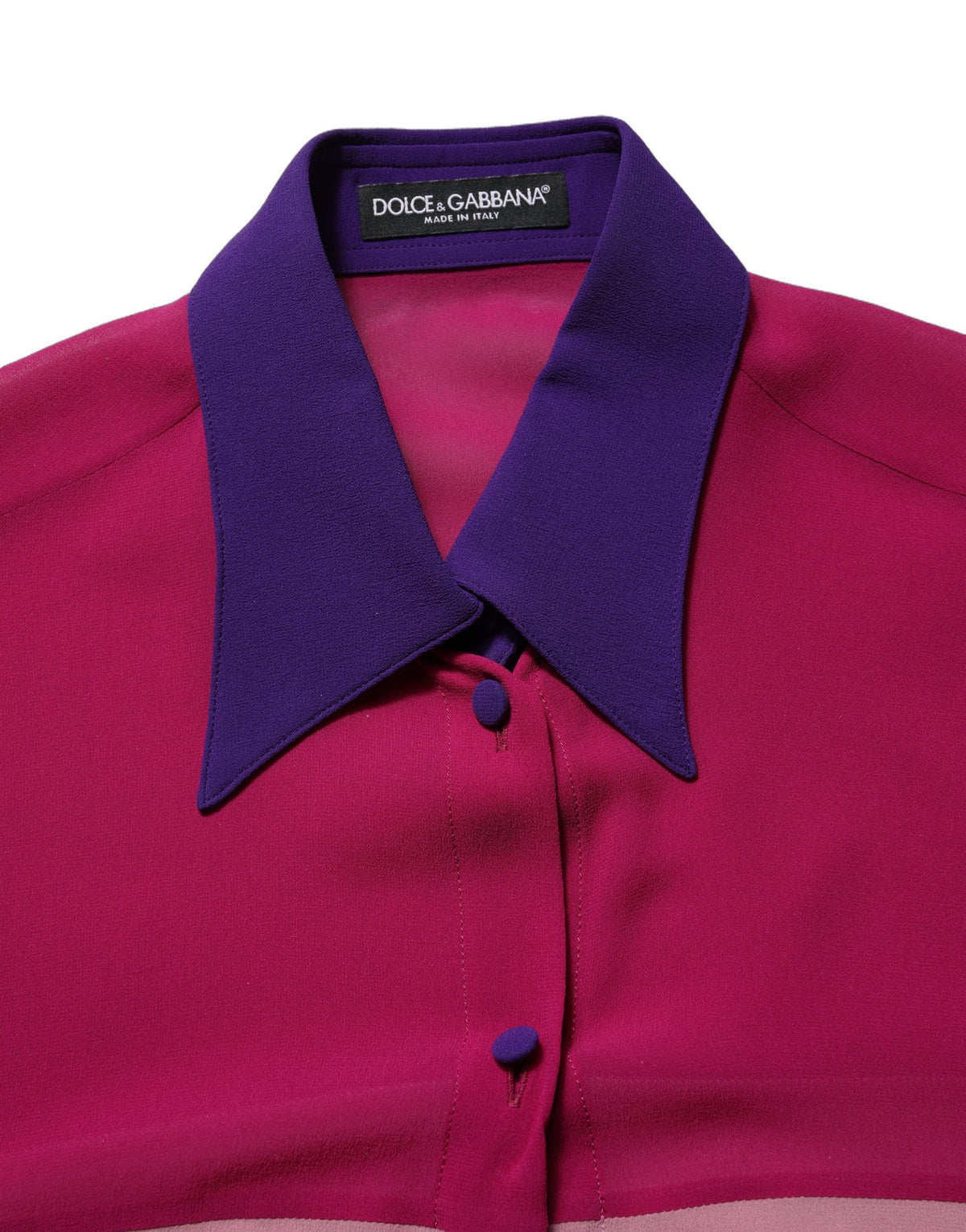 Dolce & Gabbana Multicolor Silk Patchwork Shirt Blouse Women's Top