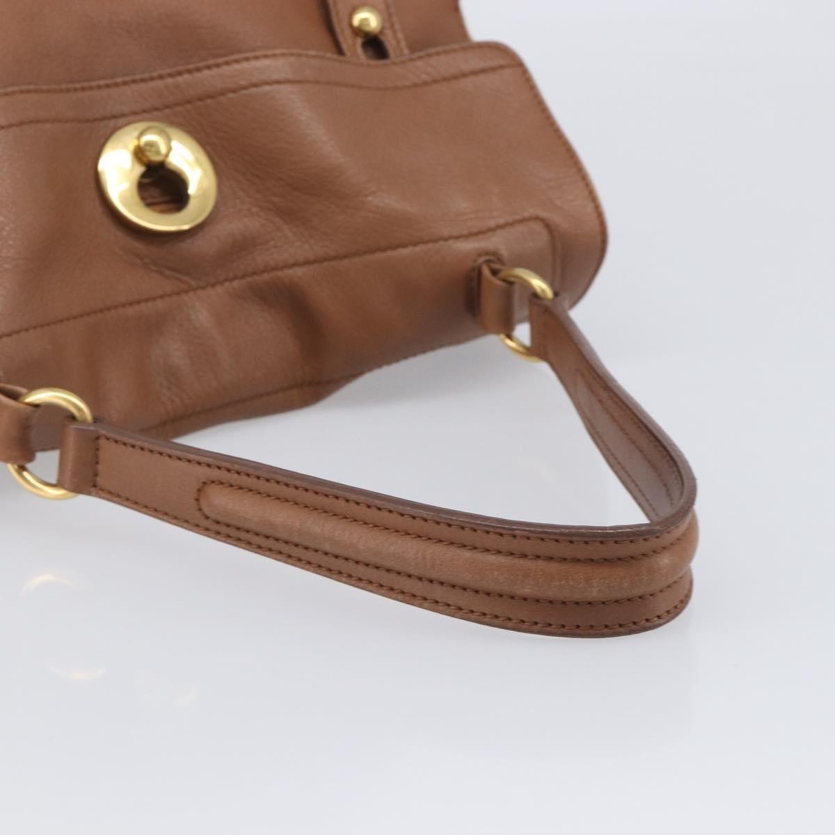 Saint Laurent Muse Two Leather Brown Leather Handbag (Pre-Owned)