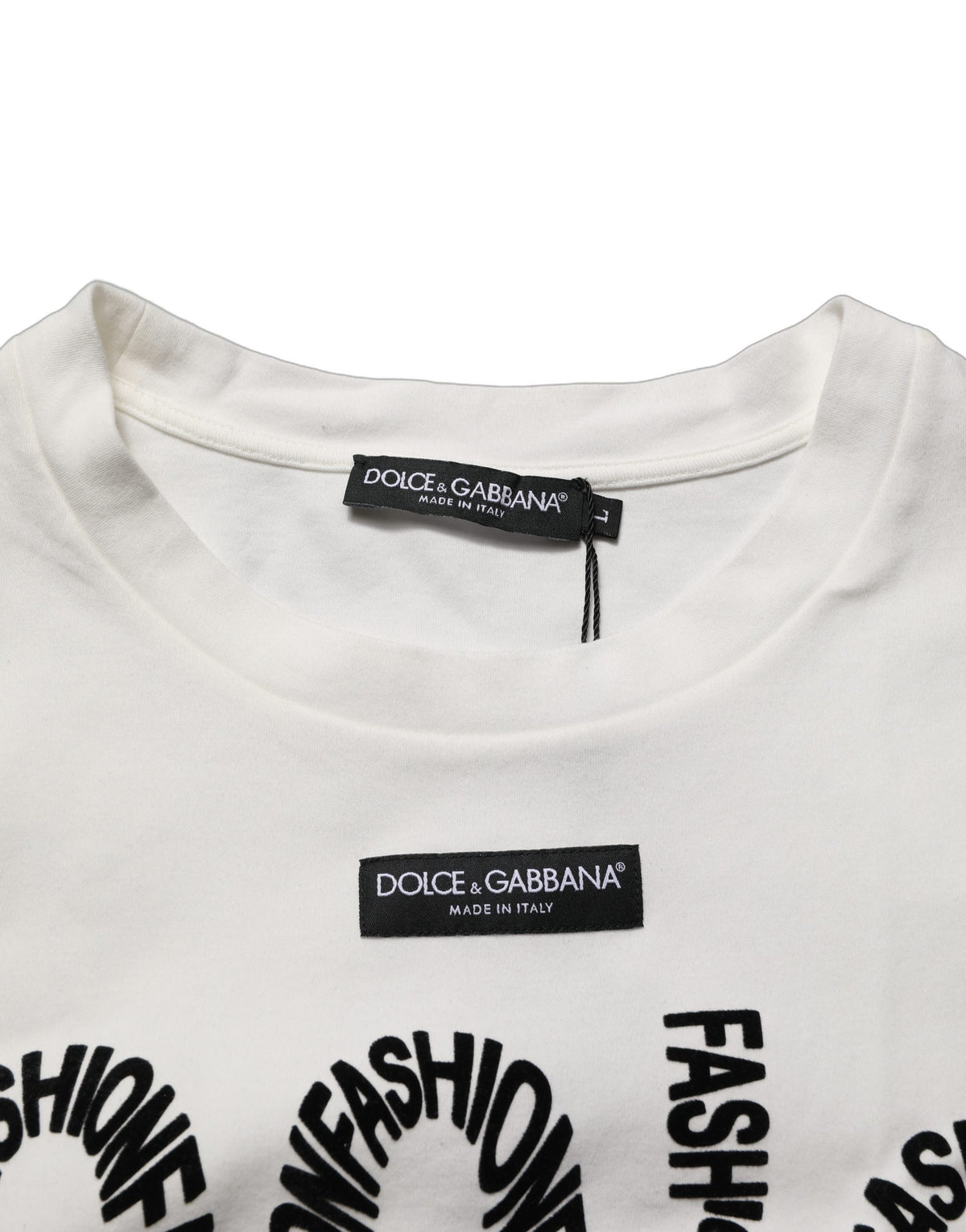 Dolce & Gabbana White Cotton Graphic Sleeveless Tank Women's Top