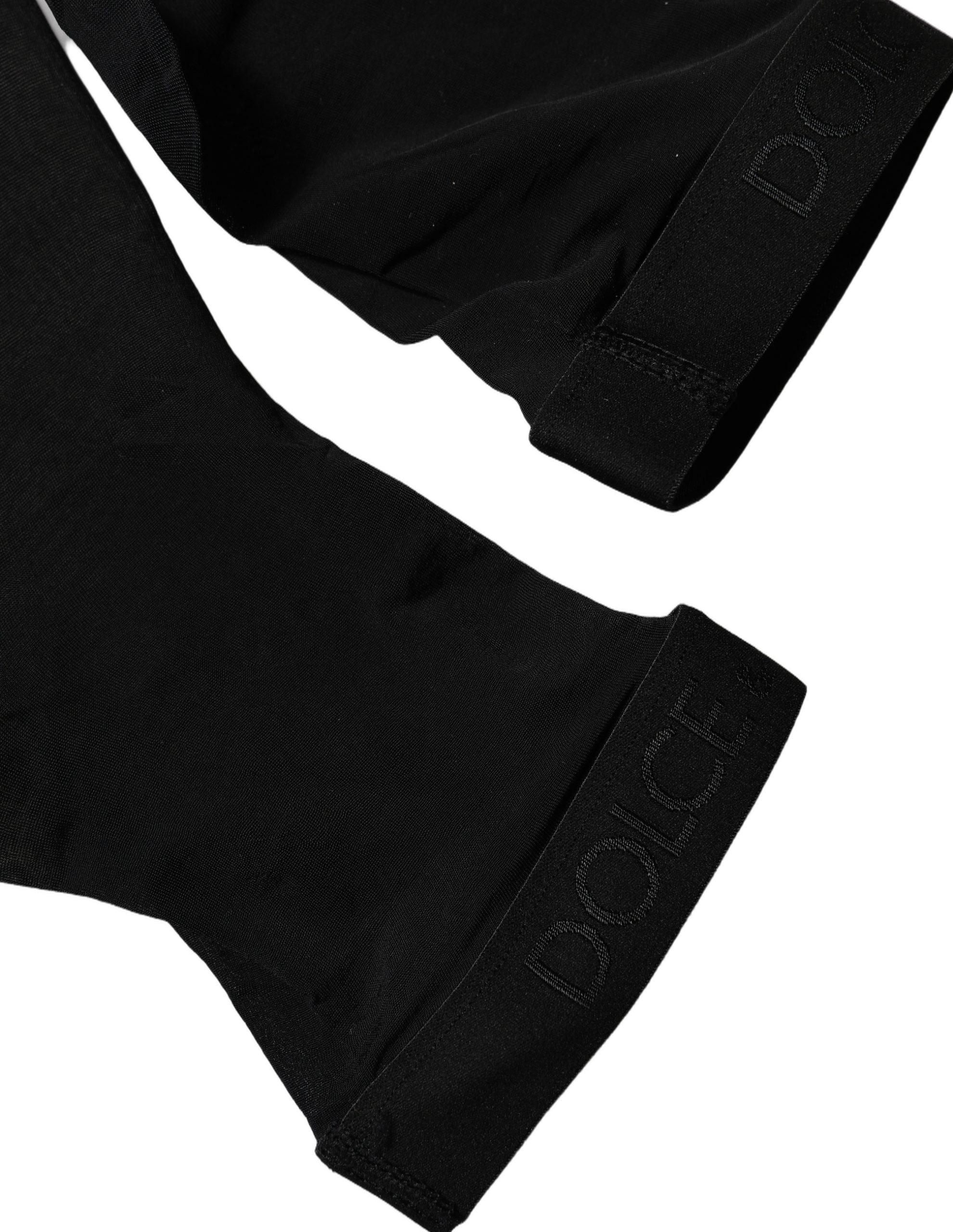 Dolce & Gabbana Black Sheer Nylon Thigh High Stockings Women's Socks