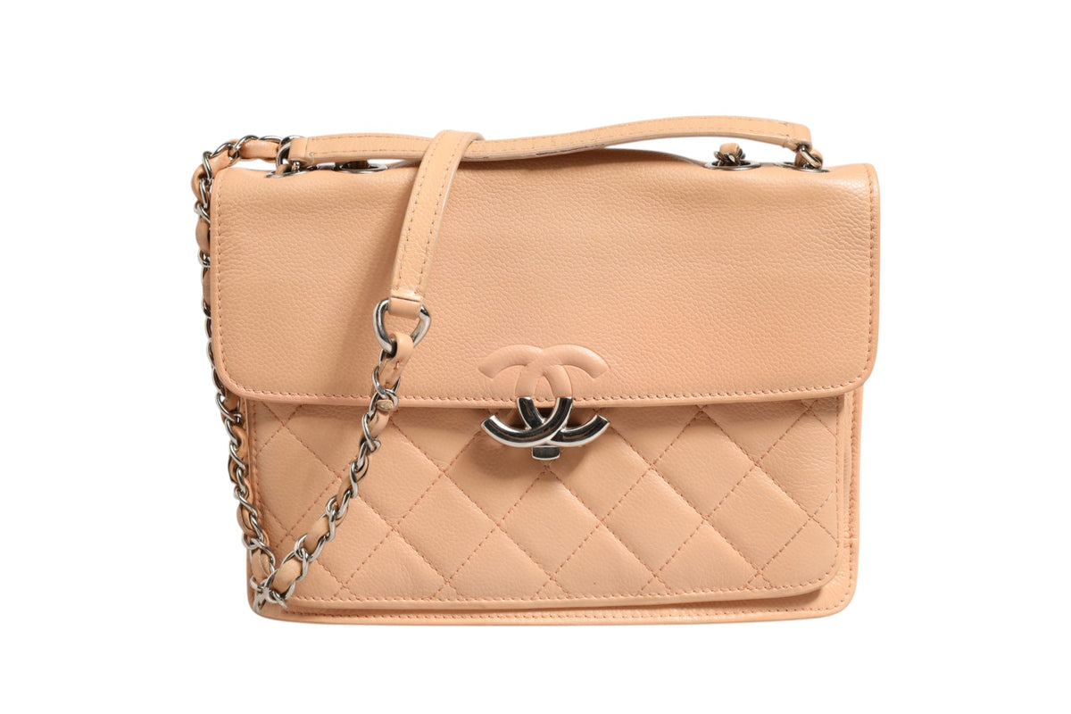 Chanel Goatskin Quilted Small CC Box Flap Women's Bag (Pre-Owned)