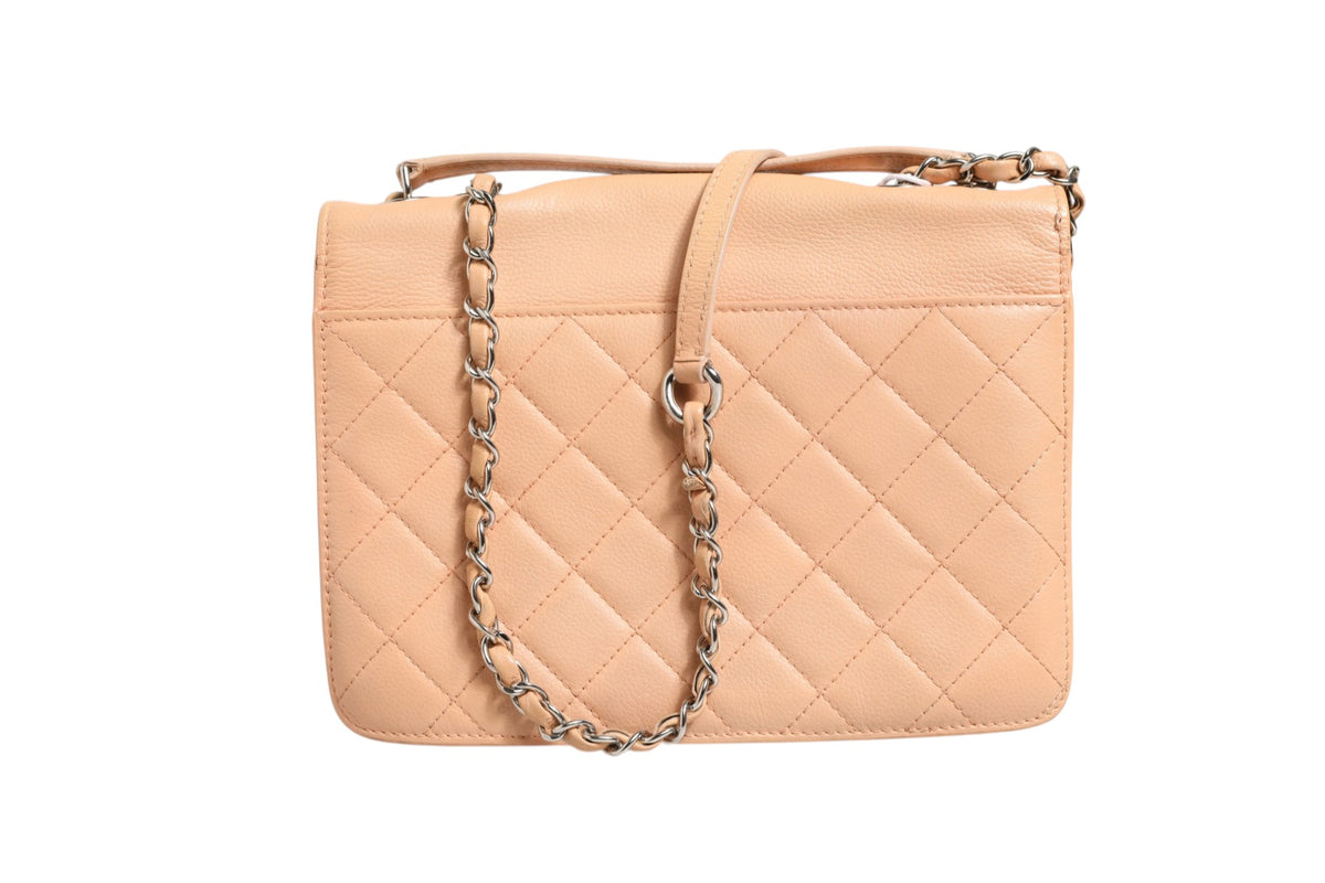 Chanel Goatskin Quilted Small CC Box Flap Women's Bag (Pre-Owned)