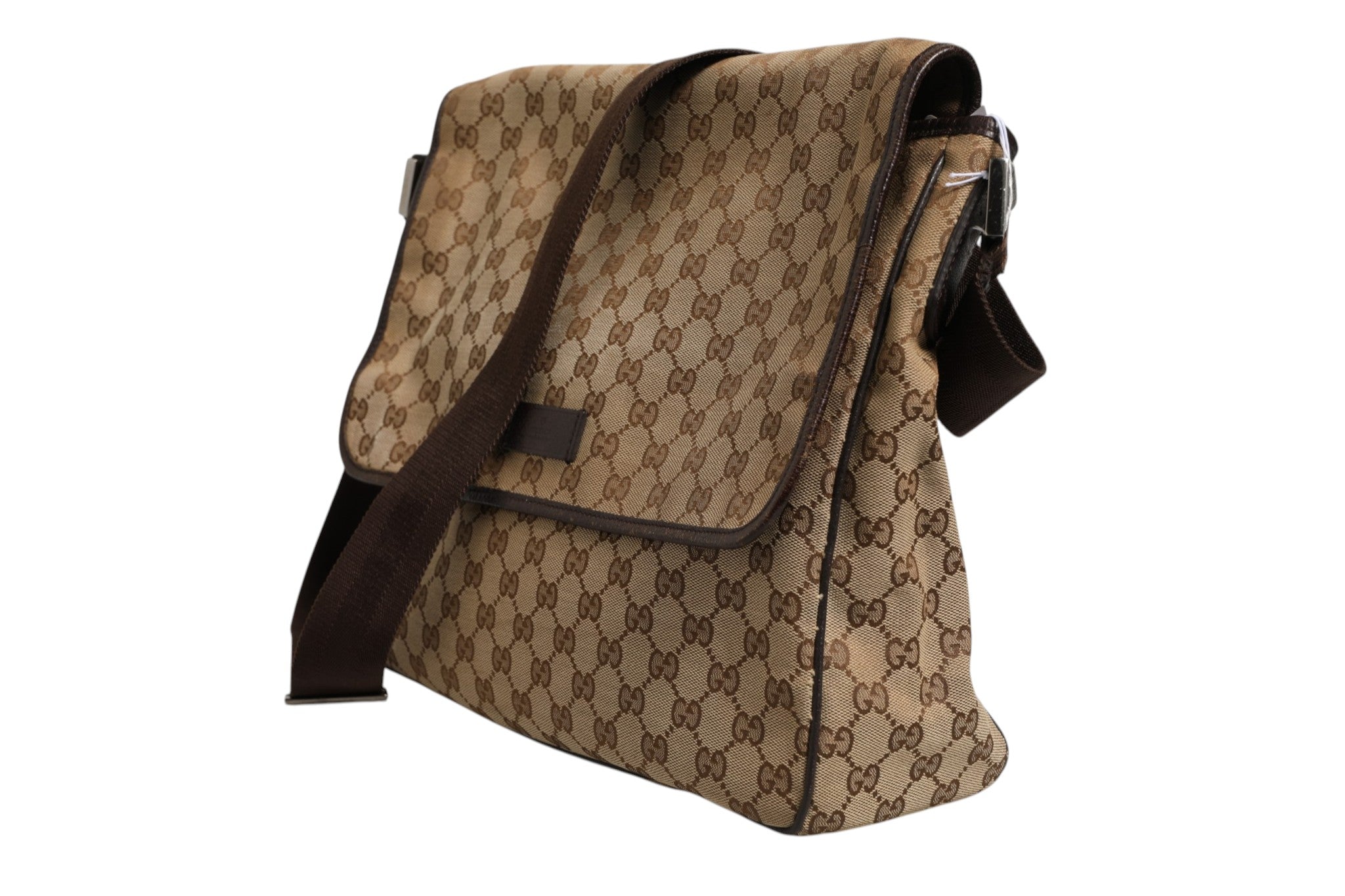 Gucci GG Canvas Flap Messenger Women's Bag (Pre-Owned)