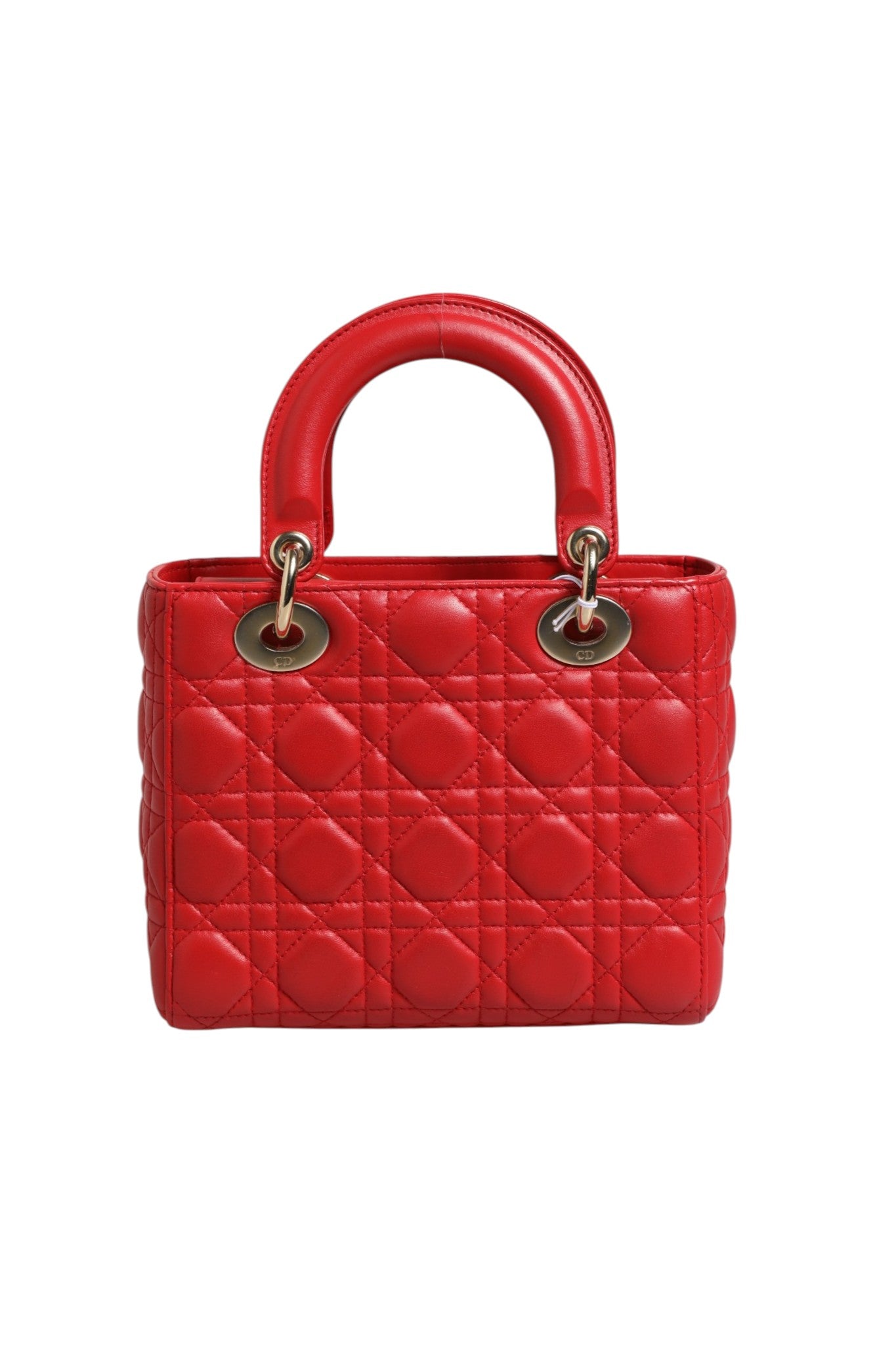 Christian Dior Lady Dior Cannage Leather Women's Handbag (Pre-Owned)