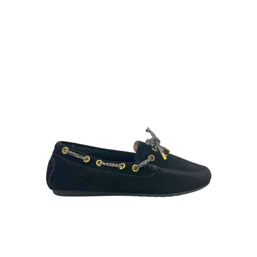 Borbonese Black Rubber Women Women's Loafer