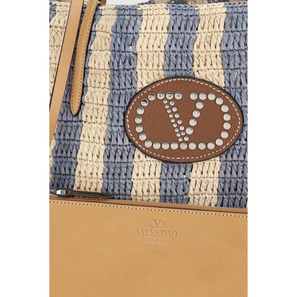 Valentino Garavani Multicolor Raffia Backet Women's Bag