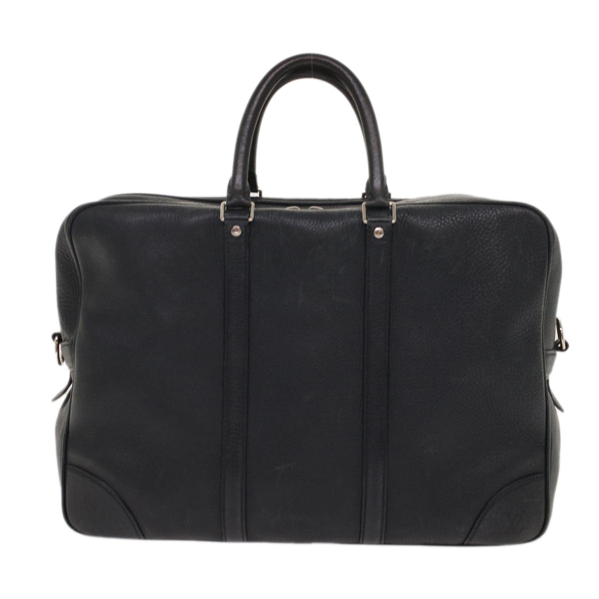 Louis Vuitton Naxos Black Leather Handbag (Pre-Owned)