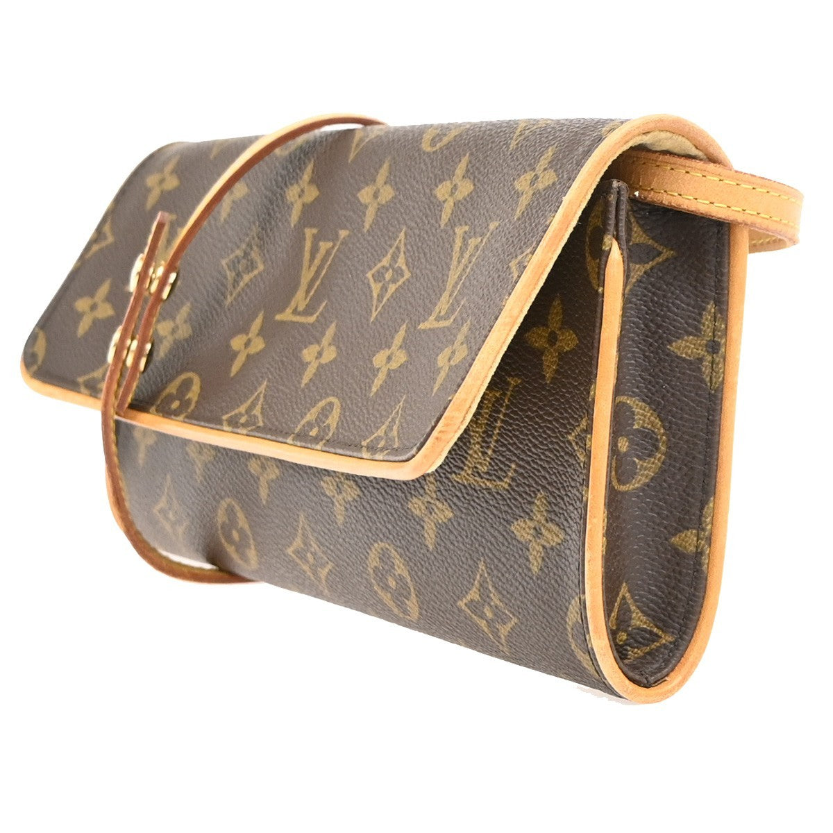 Louis Vuitton Twin Monogram Canvas Brown Canvas Clutche & Pouche Bag (Pre-Owned)