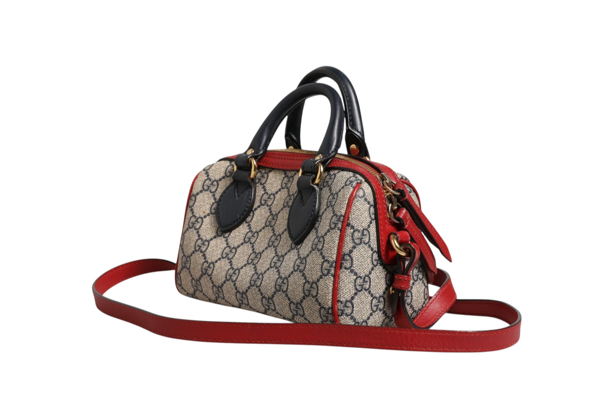 Gucci Gucci GG Supreme Mini Boston Women's Bag (Pre-Owned)