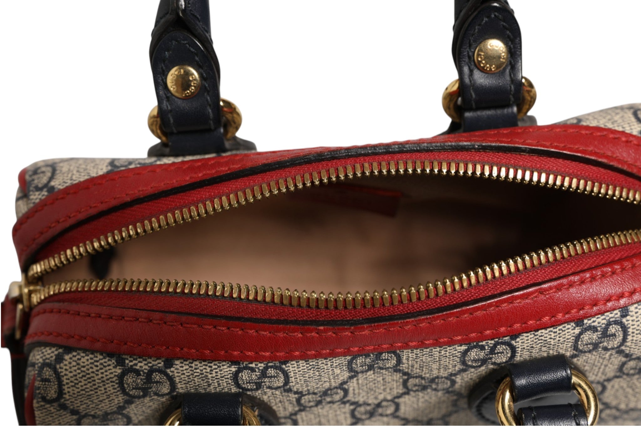 Gucci Gucci GG Supreme Mini Boston Women's Bag (Pre-Owned)