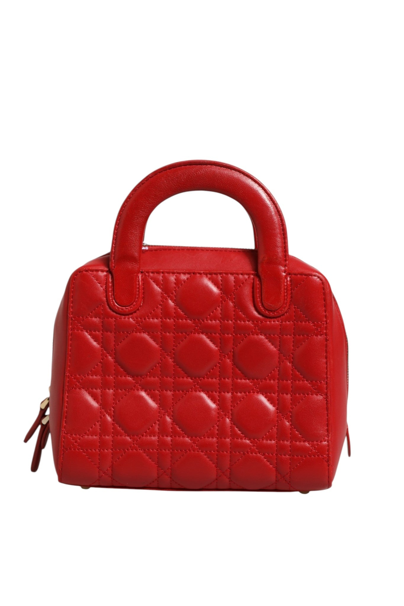 Christian Dior Small Dior Toujours Bag Black Macrocannage Women's Calfskin (Pre-Owned)