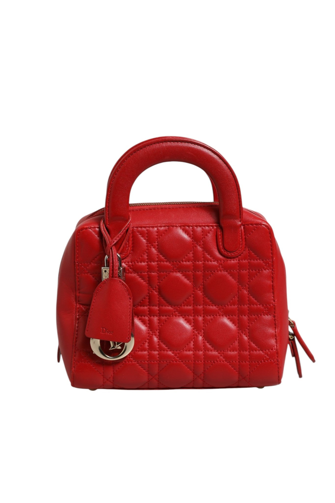 Christian Dior Small Dior Toujours Bag Black Macrocannage Women's Calfskin (Pre-Owned)