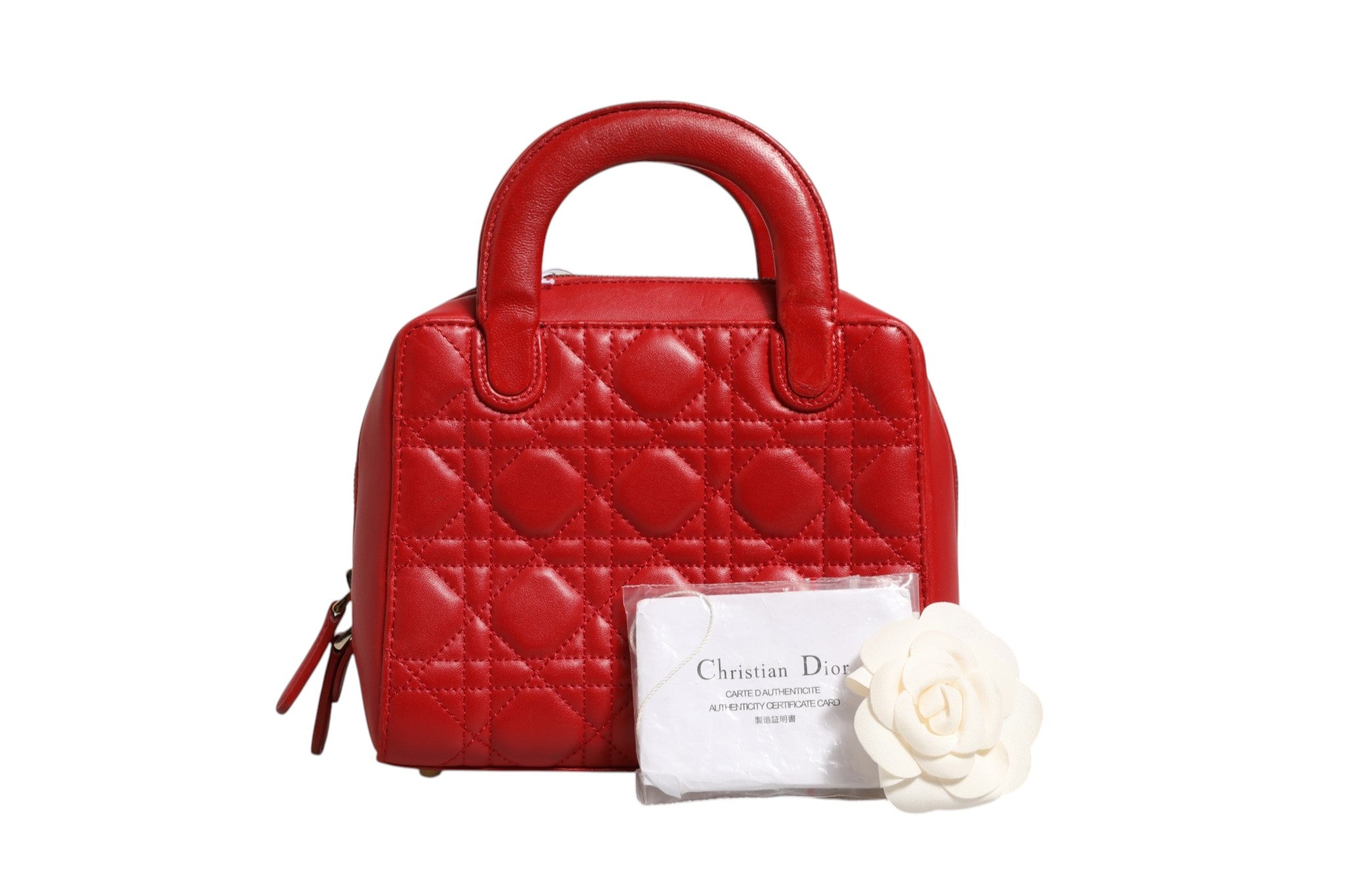 Christian Dior Small Dior Toujours Bag Black Macrocannage Women's Calfskin (Pre-Owned)
