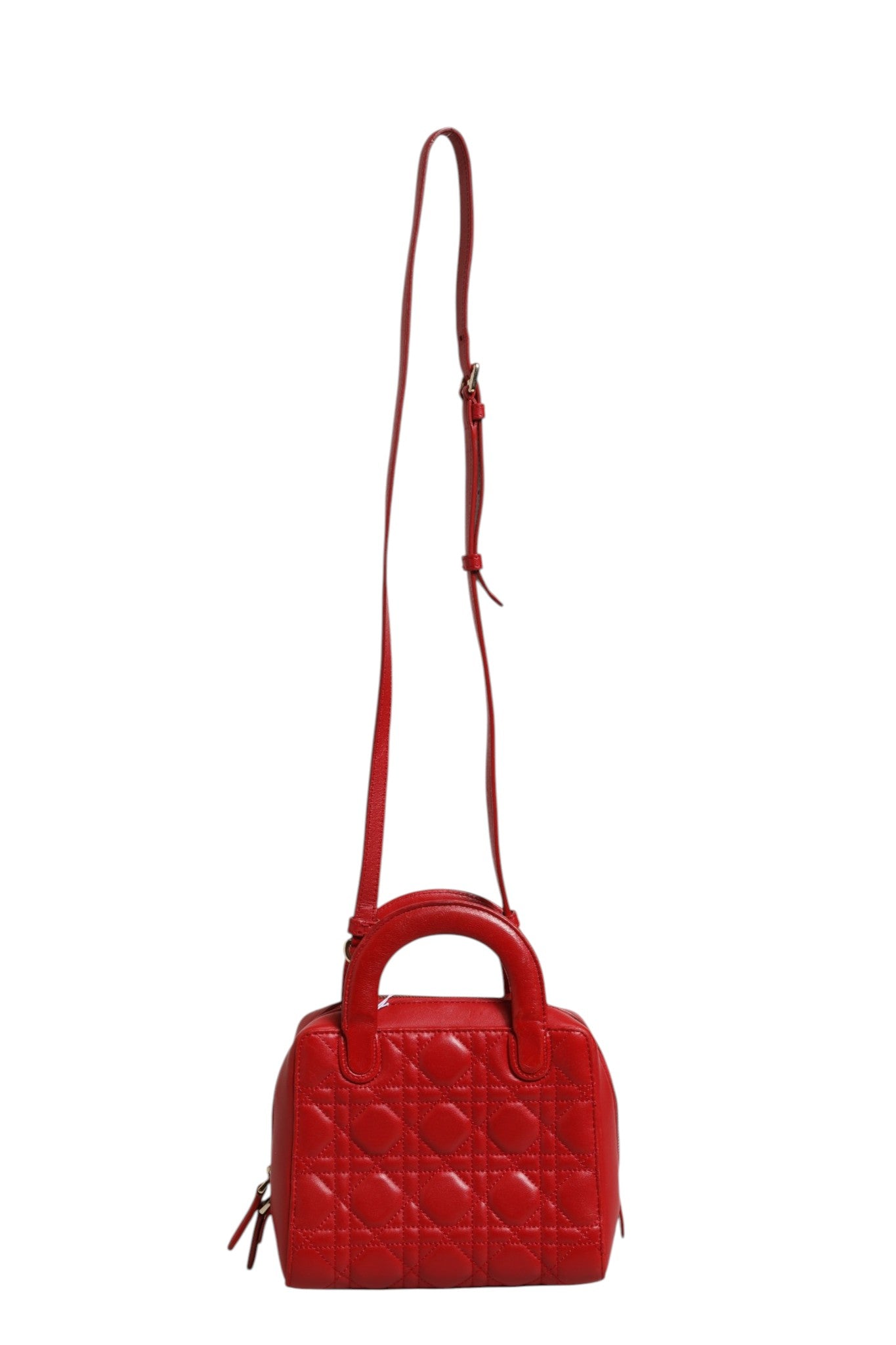 Christian Dior Small Dior Toujours Bag Black Macrocannage Women's Calfskin (Pre-Owned)