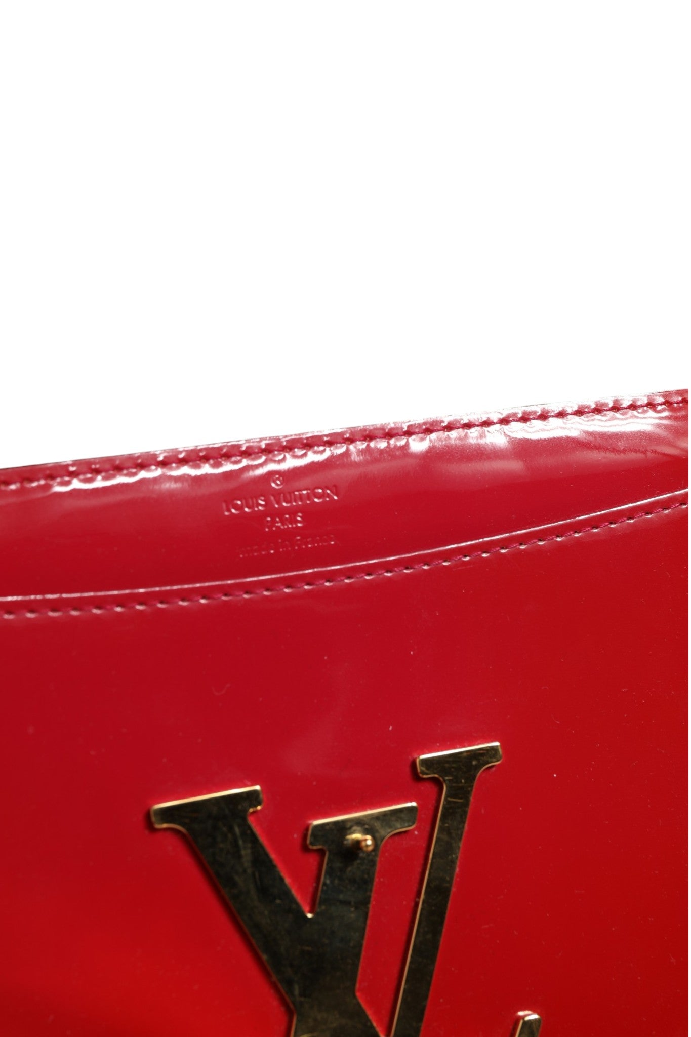 Louis Vuitton Louise PM Red Patent Leather Wallet On Women's Chain (Pre-Owned)
