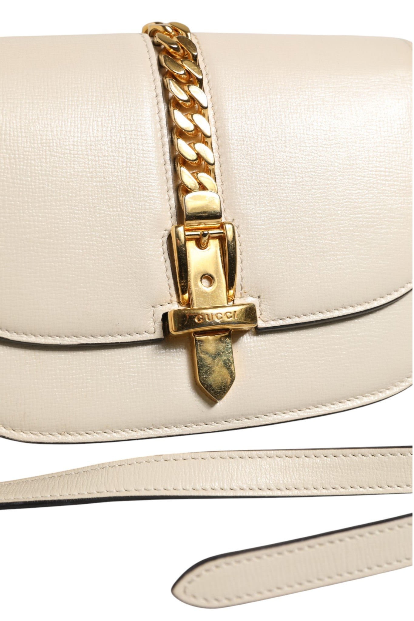 Gucci Sylvie 1969 Mini Leather Shoulder Women's Bag (Pre-Owned)