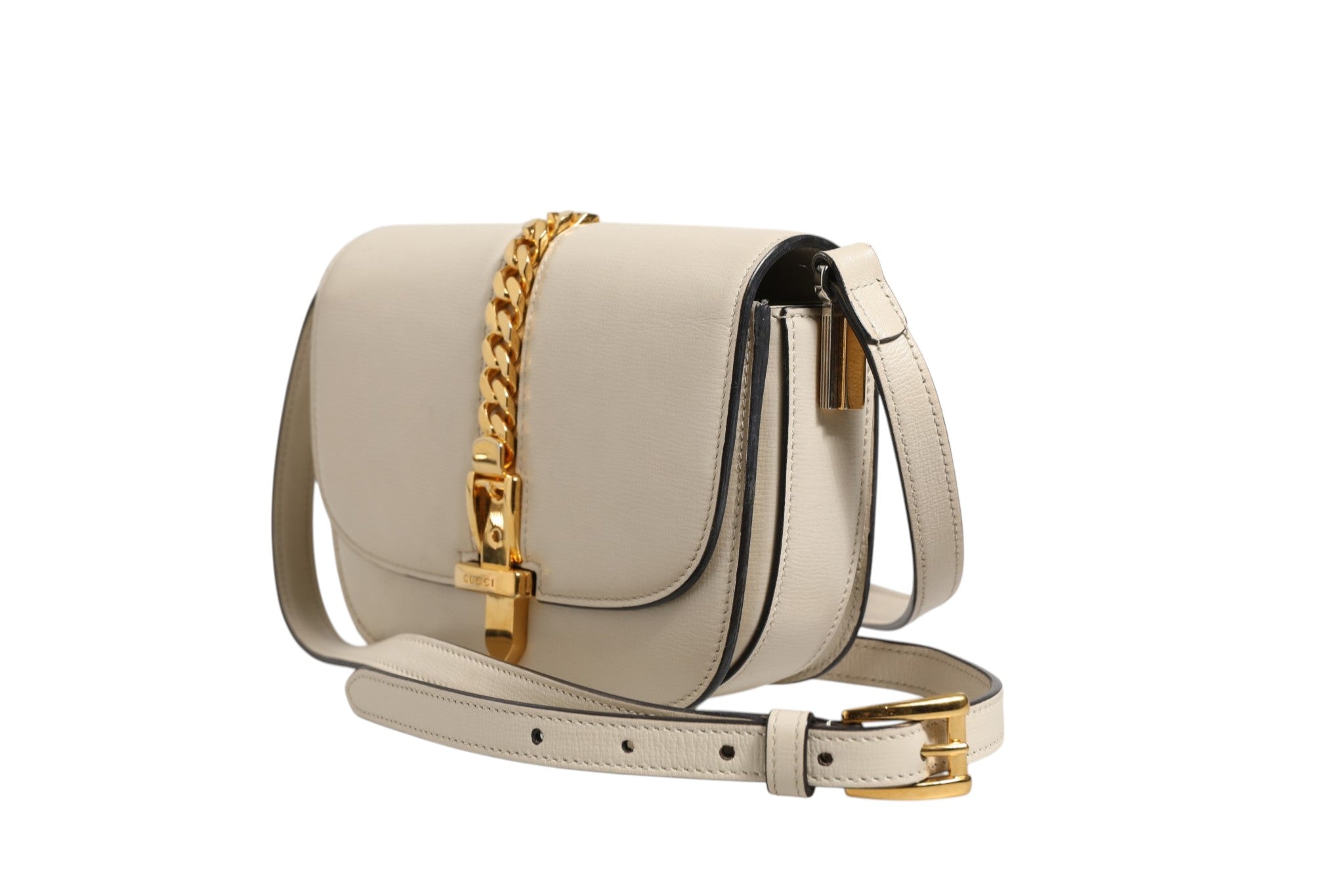 Gucci Sylvie 1969 Mini Leather Shoulder Women's Bag (Pre-Owned)