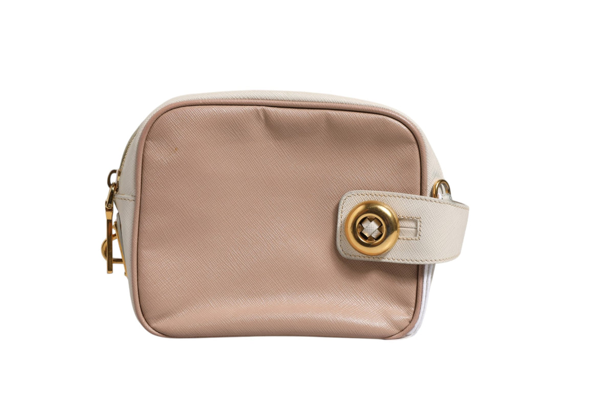 Prada Clay Gray Small Leather Shoulder Women's Bag (Pre-Owned)