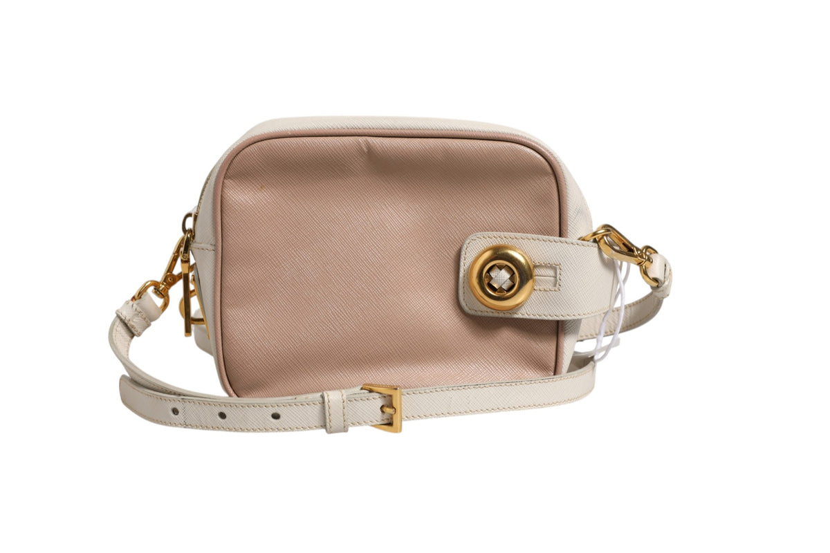 Prada Clay Gray Small Leather Shoulder Women's Bag (Pre-Owned)
