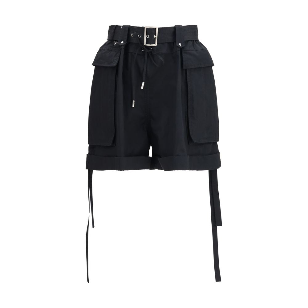 Alexander McQueen Black Cotton Bermuda Women's Shorts