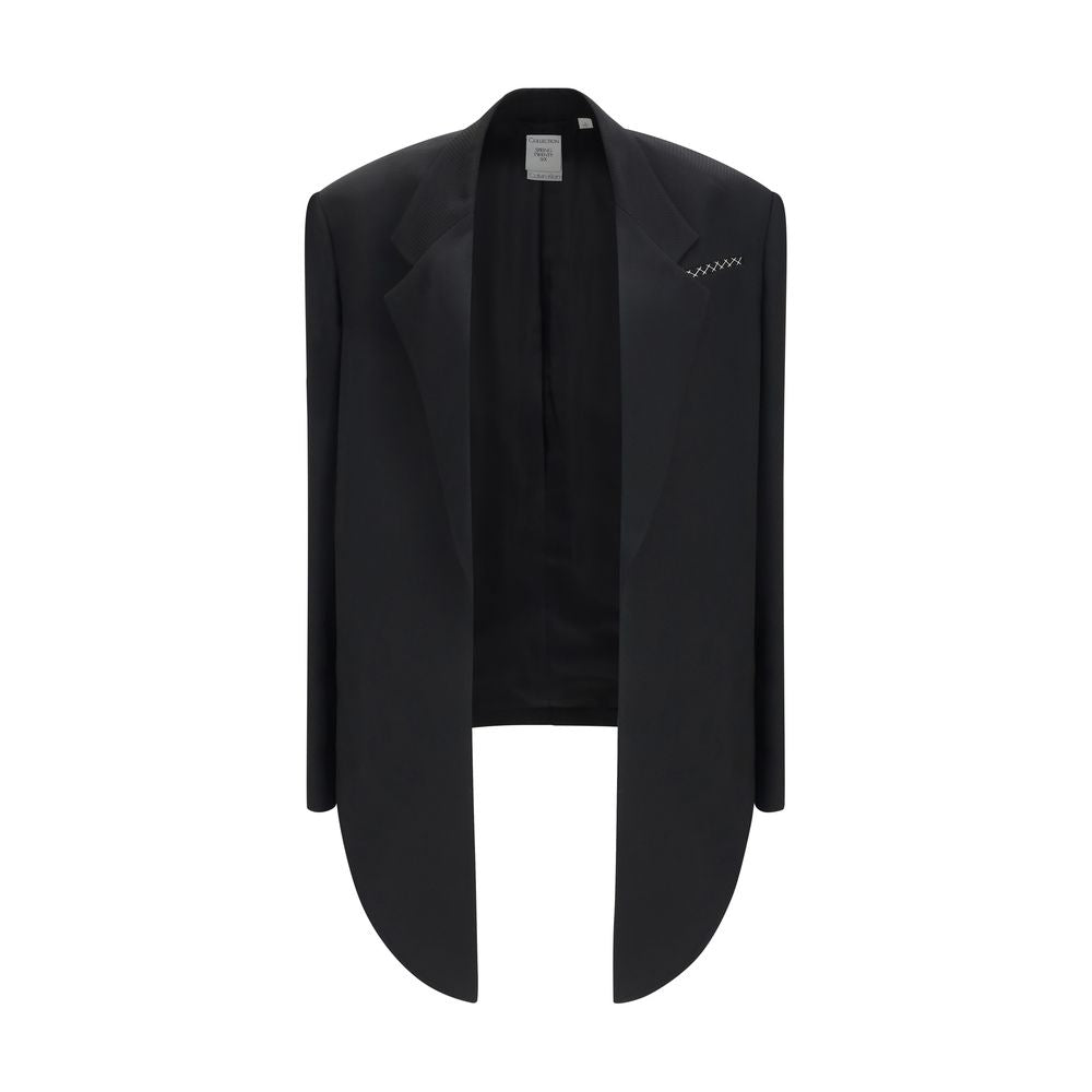 Calvin Klein Black Viscose Full-Length Women's Jacket