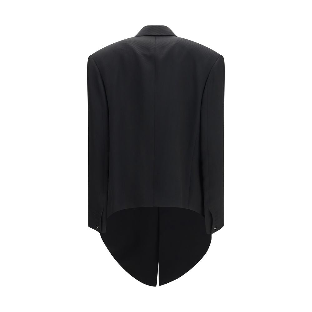 Calvin Klein Black Viscose Full-Length Women's Jacket