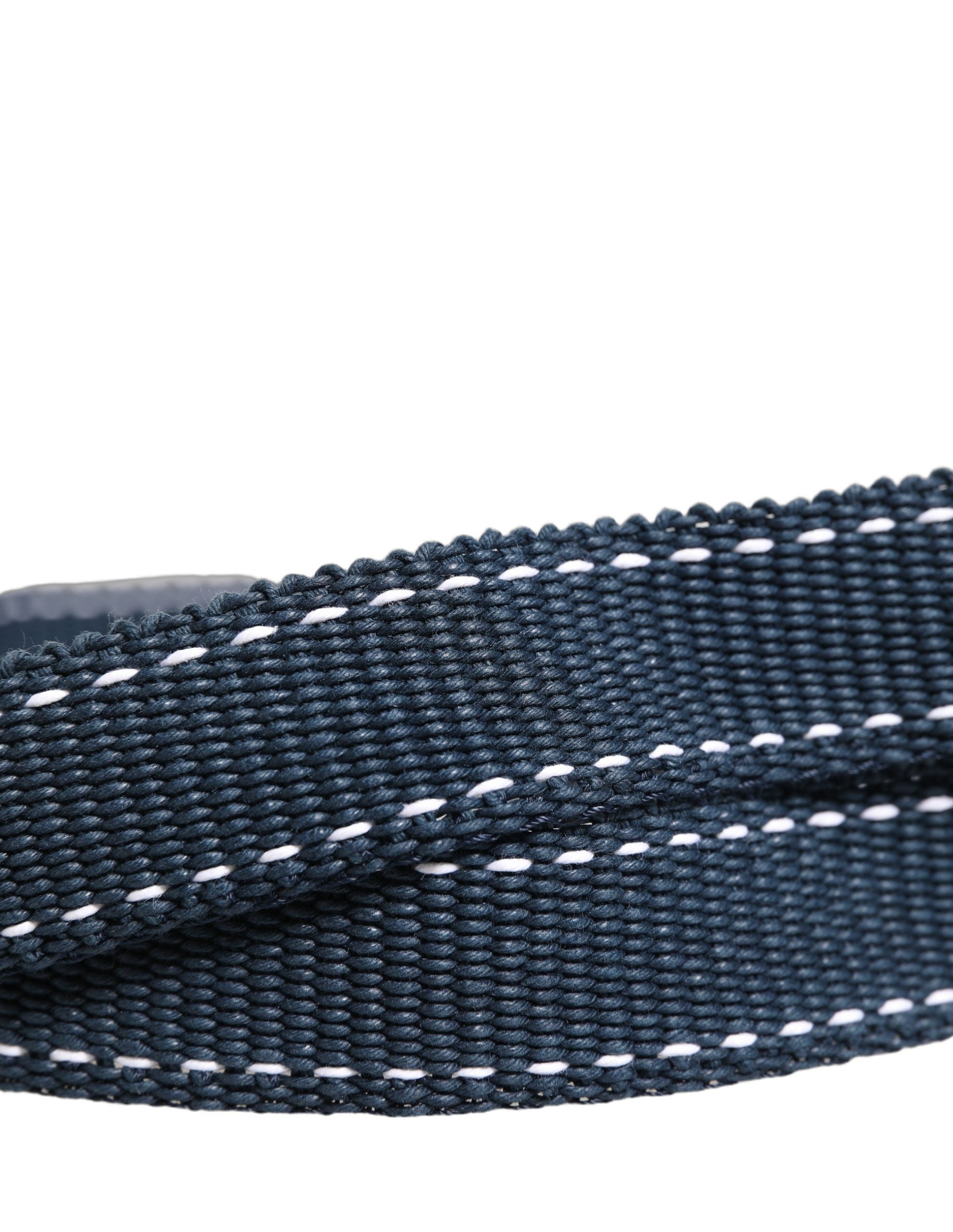 Dolce & Gabbana Blue Cotton Canvas DG Logo Metal Buckle Men's Belt (Pre-Owned)