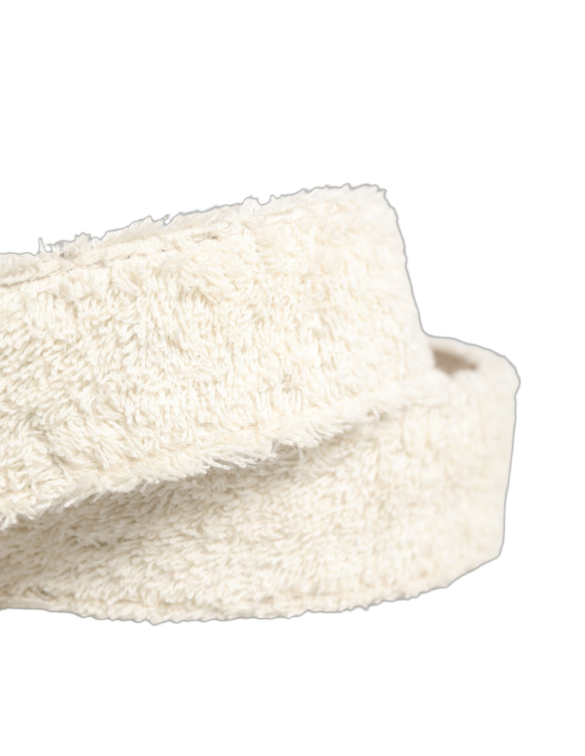 Dolce & Gabbana White Cotton Fleece DG Logo Metal Buckle Women's Belt